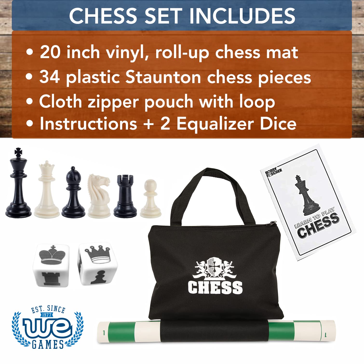 Foto 5 pulgar | Set De Ajedrez Con Tablero Verde, Torneo Con Mejor Relación Calidad-precio De We Games - Venta Internacional.