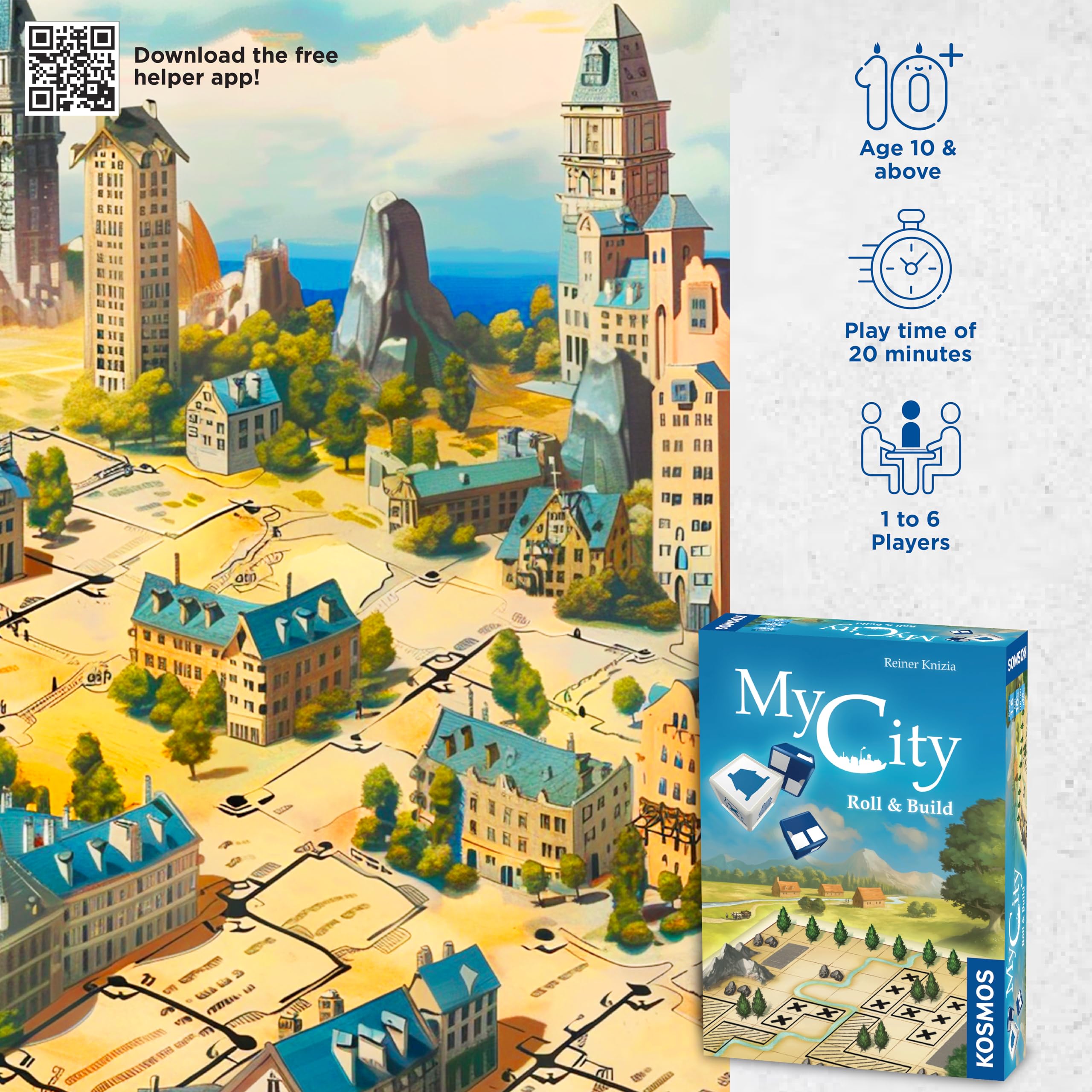 Foto 2 | Juego De Mesa Thames & Kosmos My City Roll And Build De 1 A 6 Jugadores - Venta Internacional.