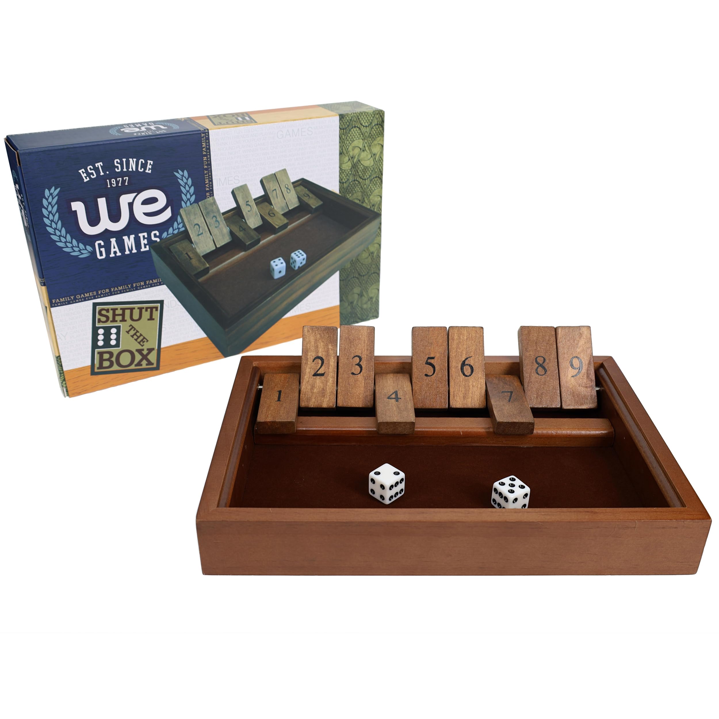 Foto 6 pulgar | Juego De Mesa We Games Shut The Box De Madera Con 9 Números - Venta Internacional.