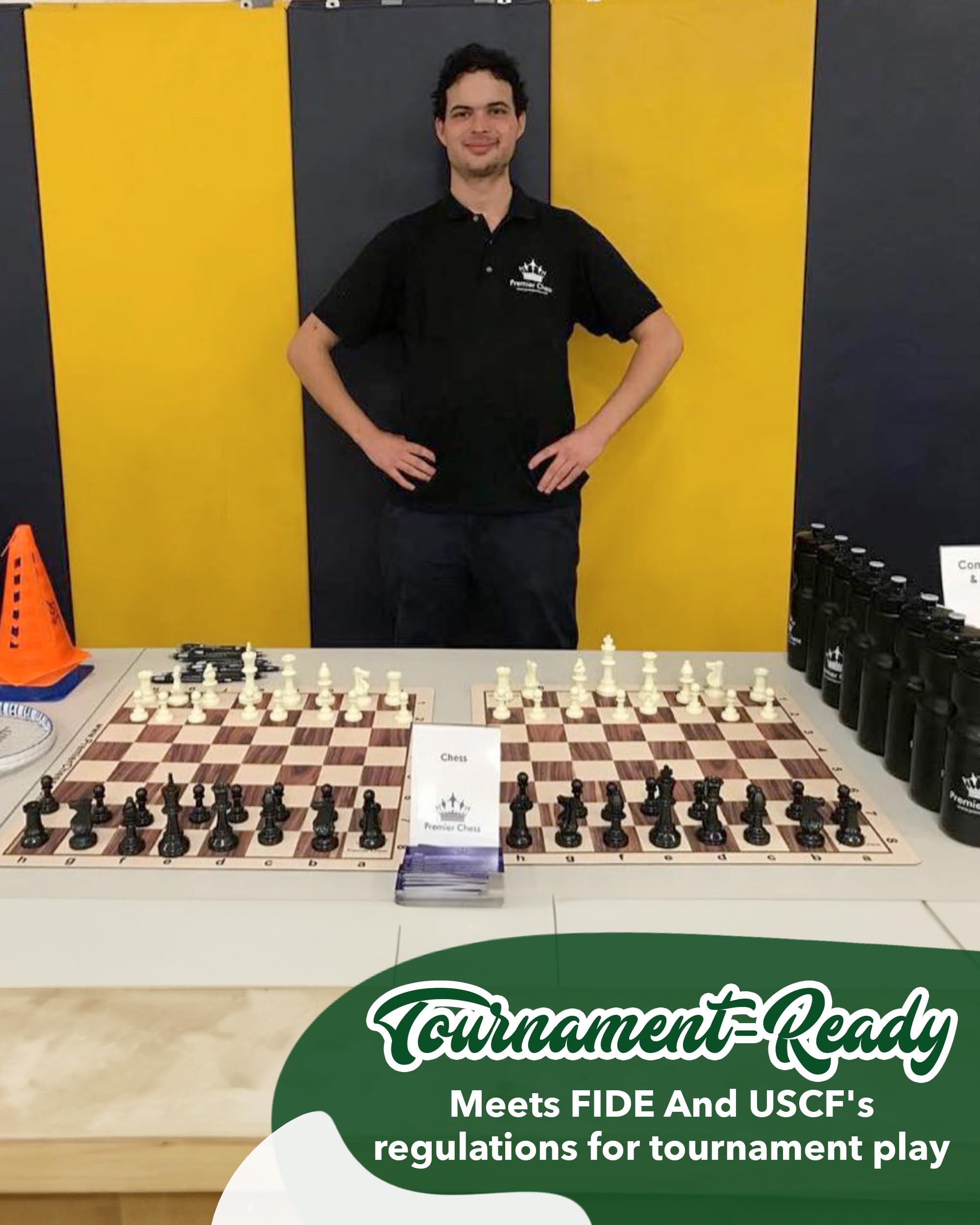 Foto 4 | Juego De Ajedrez We Games Value Tournament, 34 Piezas Con Bolsa - Venta Internacional.