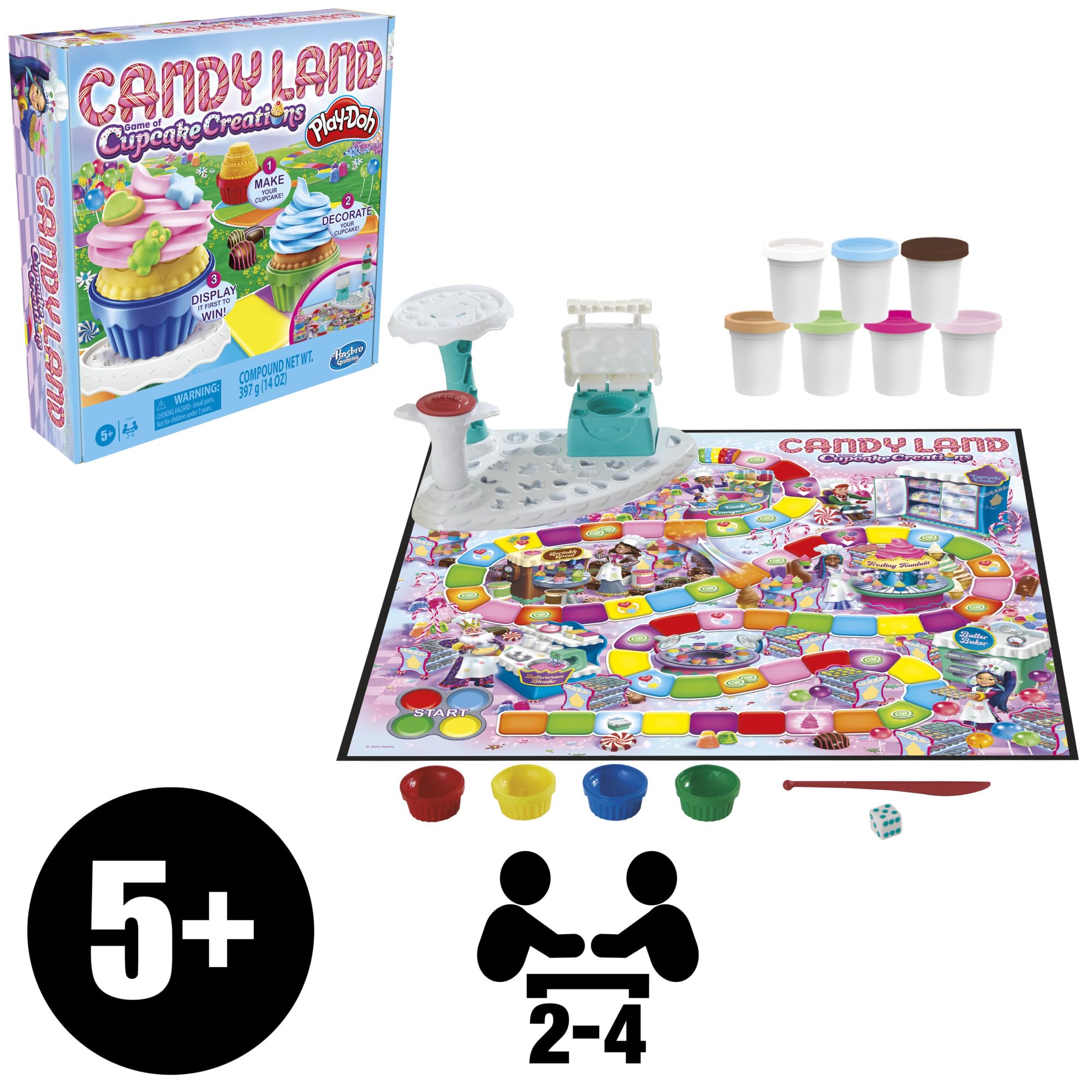 Foto 4 pulgar | Juego De Mesa Hasbro Gaming Candy Land Cupcake Creations Kids - Venta Internacional.