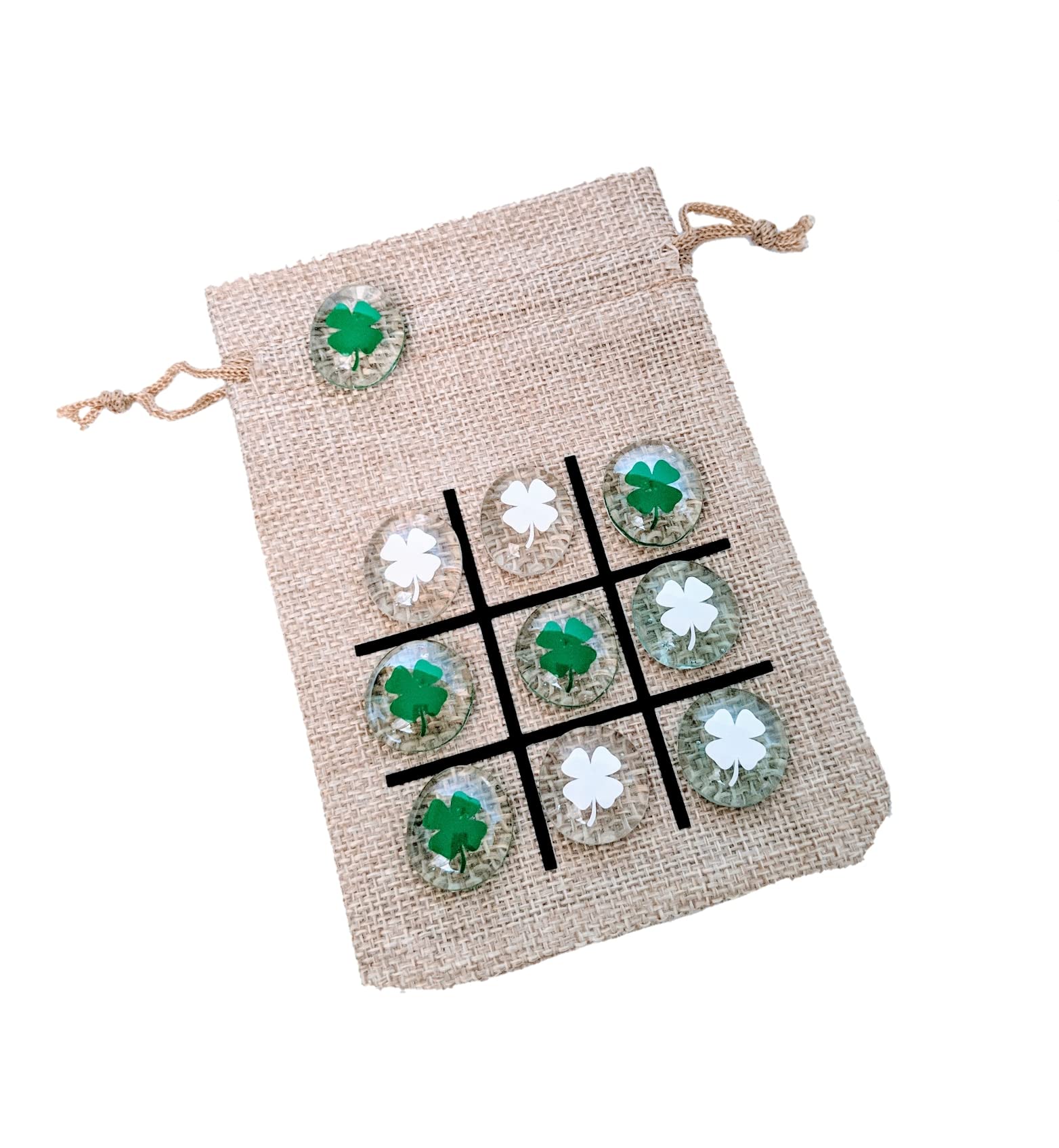Foto 2 pulgar | Juego Tic Tac Toe Para Niños, Día De San Patricio, Trébol De Cuatro Hojas - Venta Internacional.