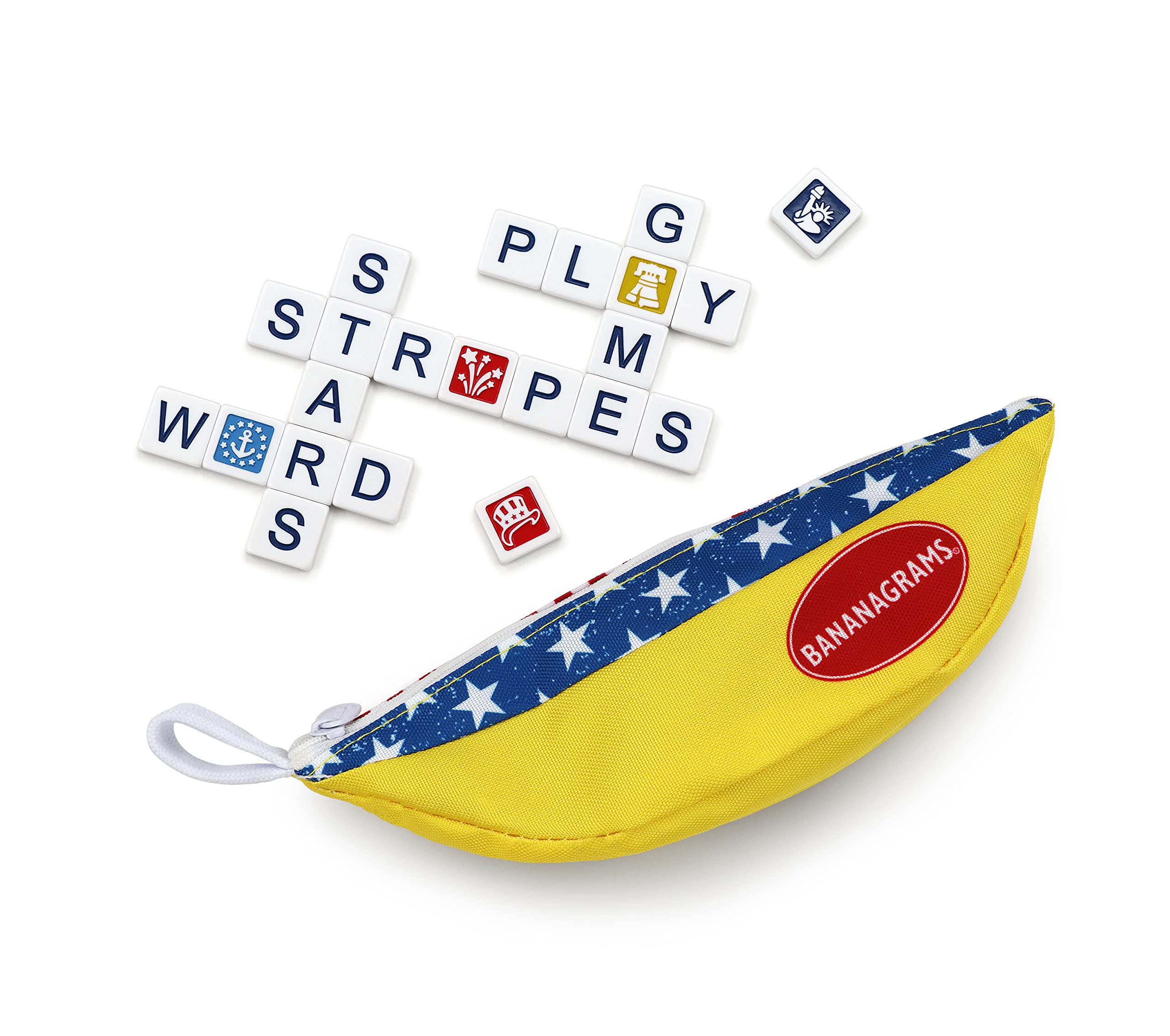 Foto 2 pulgar | Juego De Mesa Bananagrams, Edición Temática De Estrellas Y Rayas - Venta Internacional.