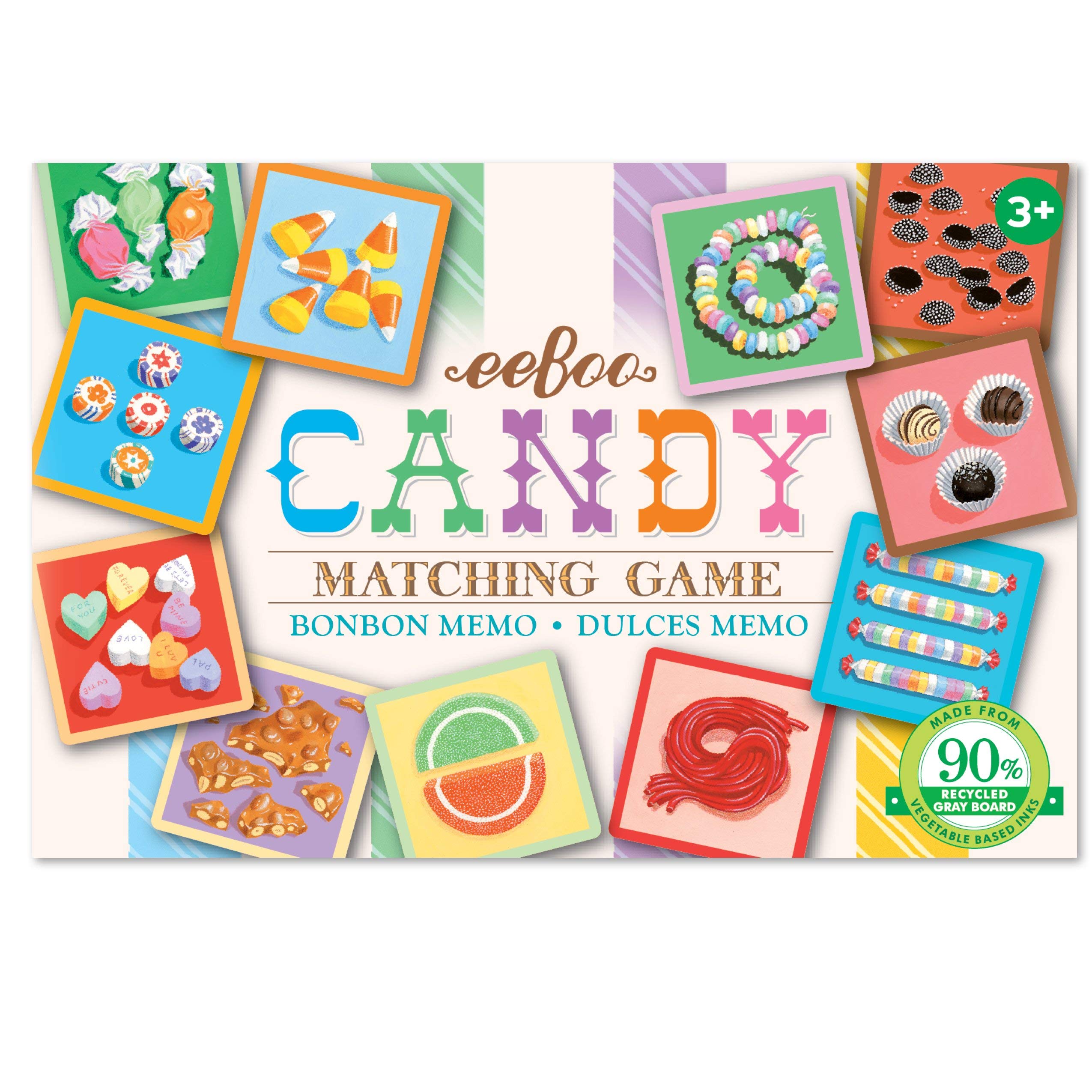 Foto 2 pulgar | Juego De Memoria Y Combinación Eeboo Candy Para Niños Mayores De 3 Años - Venta Internacional.