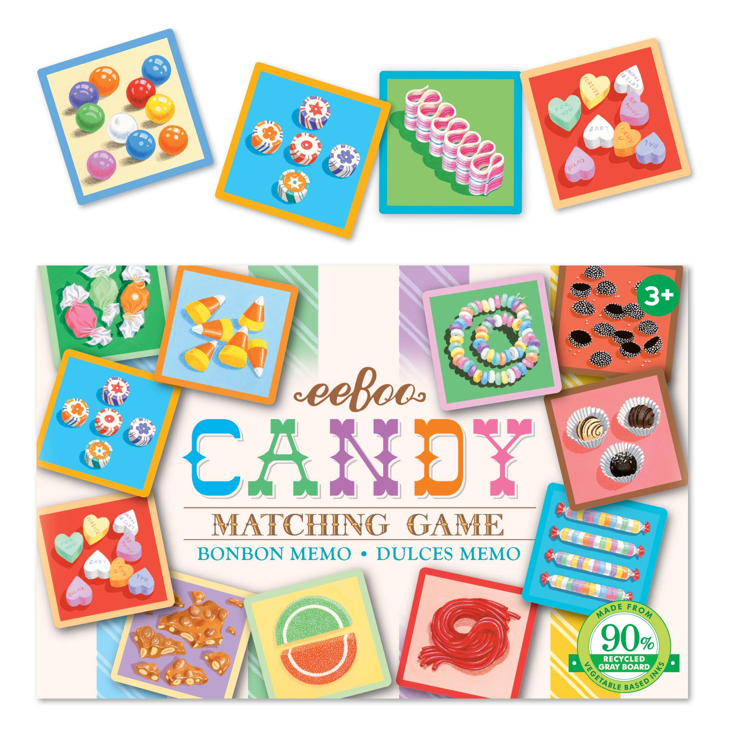 Foto 2 | Juego De Memoria Y Combinación Eeboo Candy Para Niños Mayores De 3 Años - Venta Internacional.