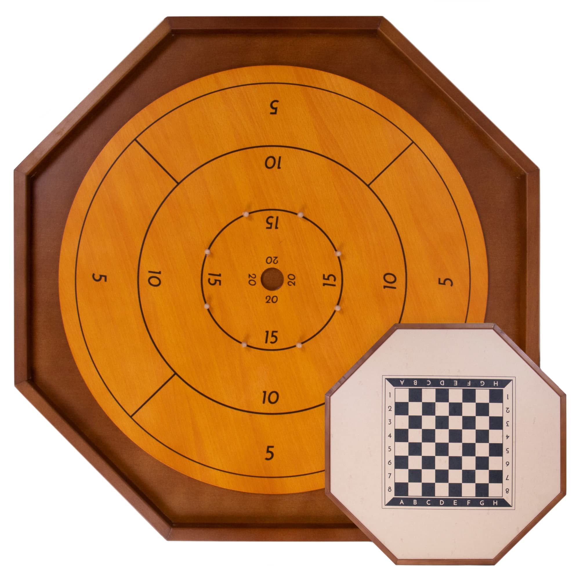Juego De Mesa Tournament Crokinole & Checkers Brybelly 30 Cm - Venta Internacional.