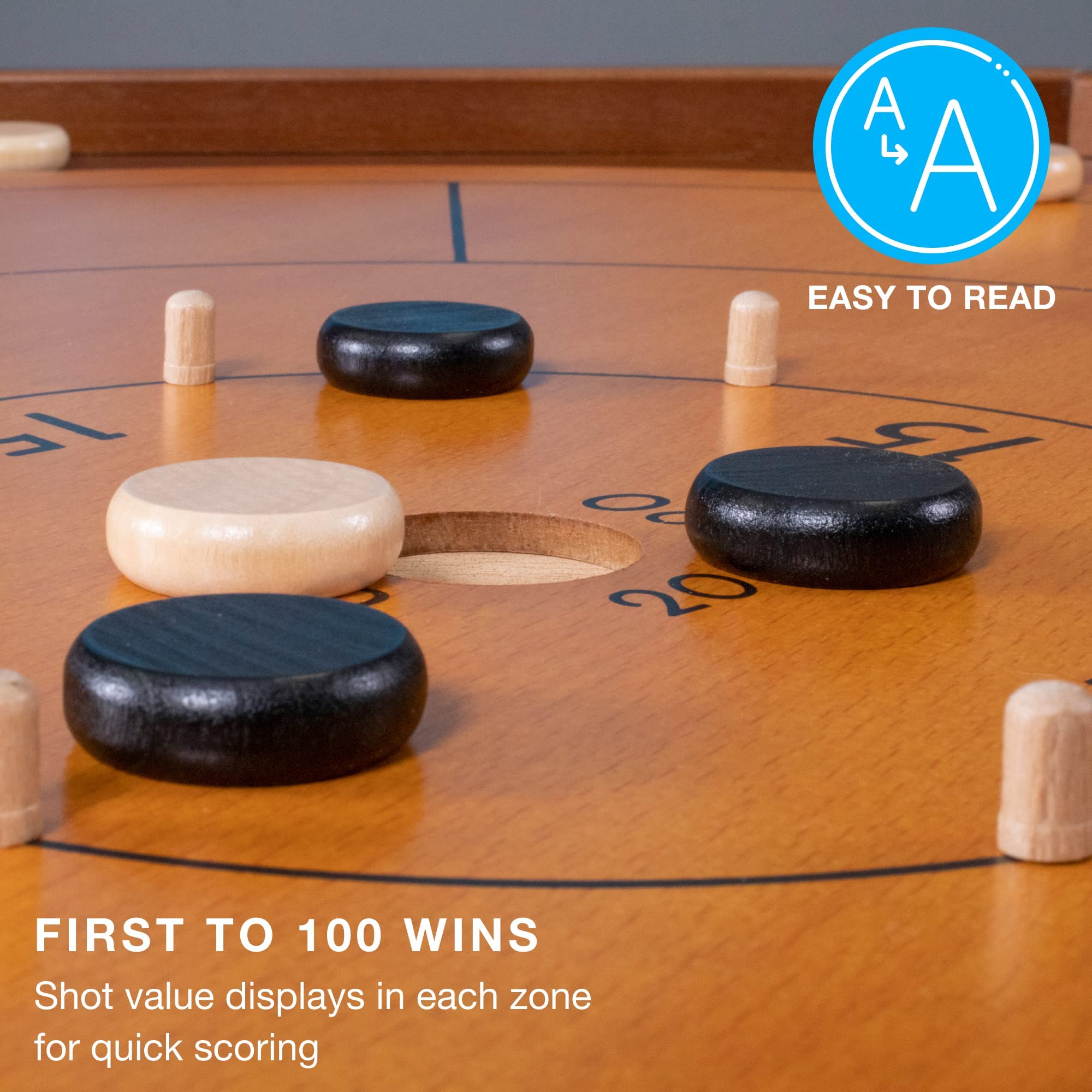 Foto 5 pulgar | Juego De Mesa Tournament Crokinole & Checkers Brybelly 30 Cm - Venta Internacional.