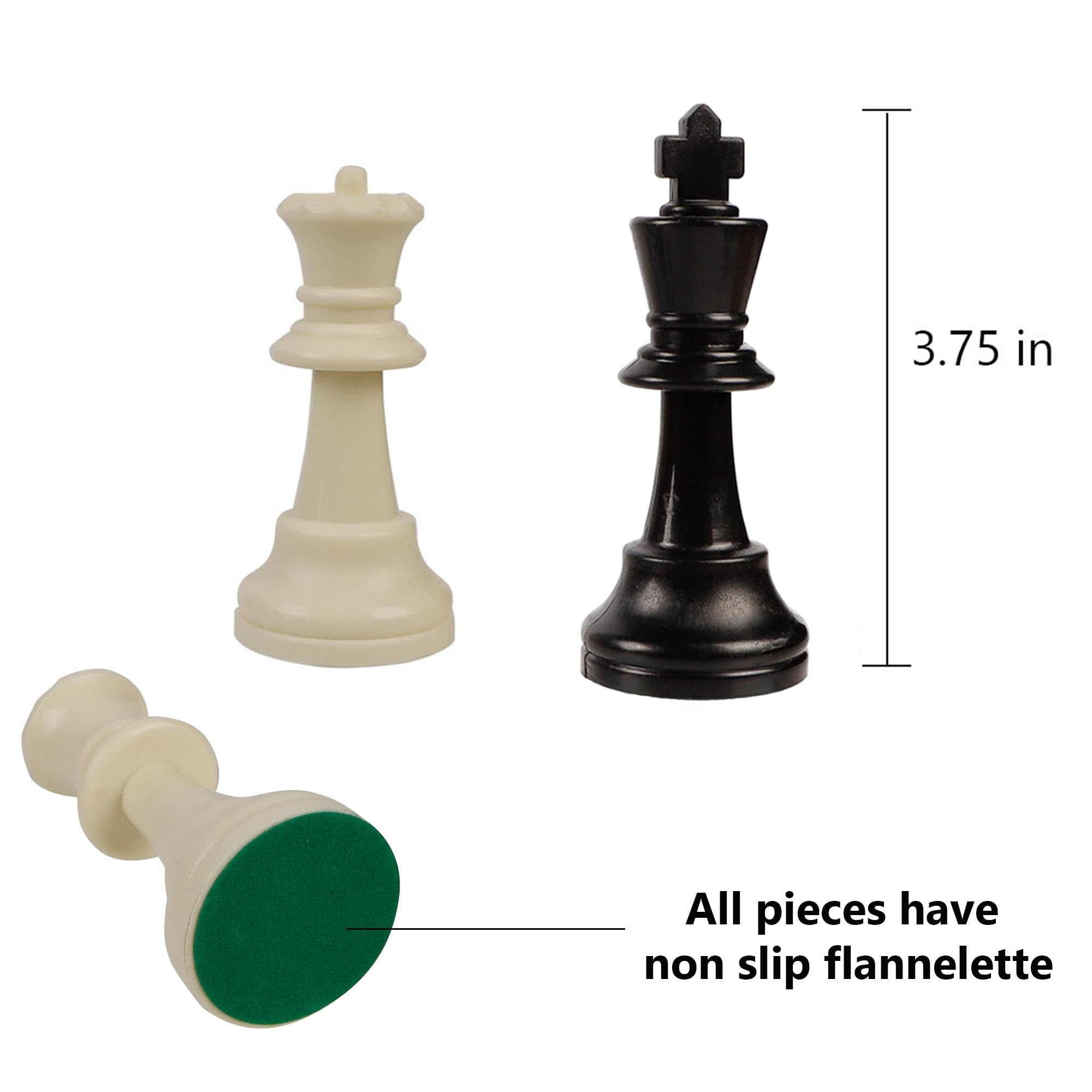 Foto 2 | Figuras De Rey De Plástico Juegoal De Chess Pieces, 32 Piezas, 9,5 Cm - Venta Internacional.