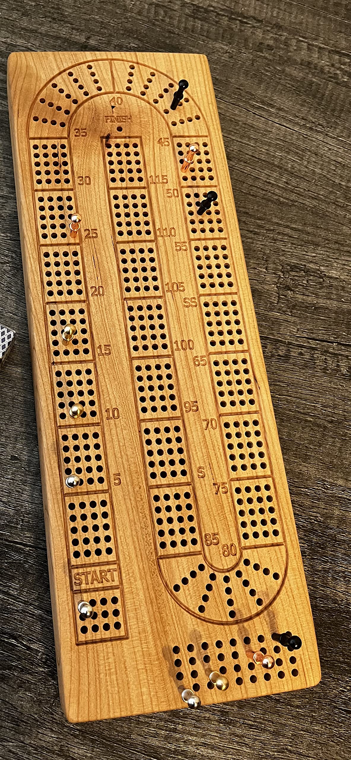 Foto 6 pulgar | Tabla De Cartón De Madera De Cerezo De 4 Rieles Con Almacenamiento Magnético - Venta Internacional.