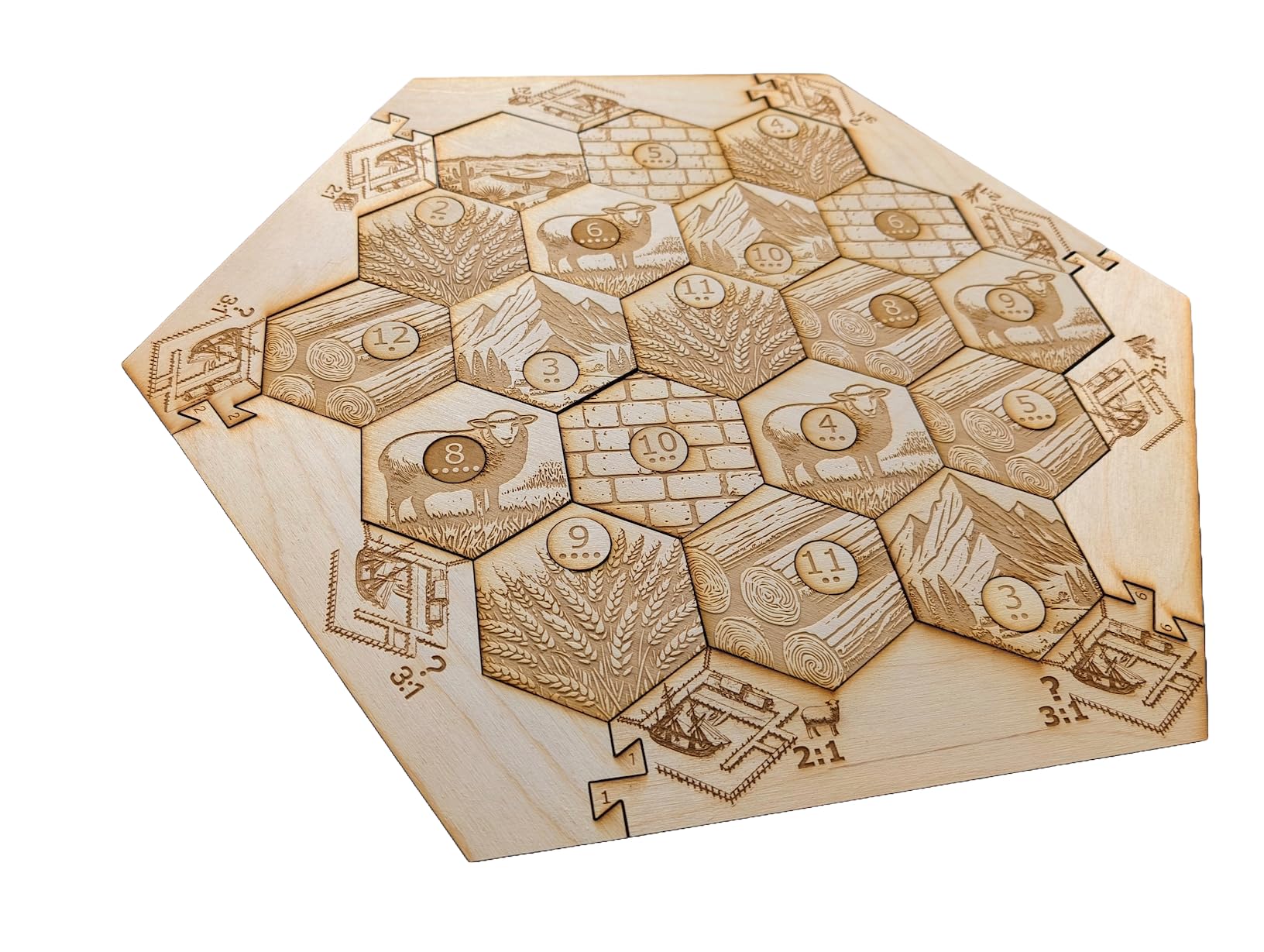 Foto 2 | Tabla De Madera Compatible Con Settlers Of Catan De 4 A 6 Jugadores - Venta Internacional.
