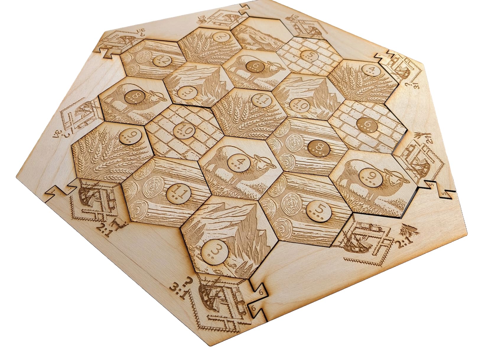 Foto 5 pulgar | Tabla De Madera Compatible Con Settlers Of Catan De 4 A 6 Jugadores - Venta Internacional.