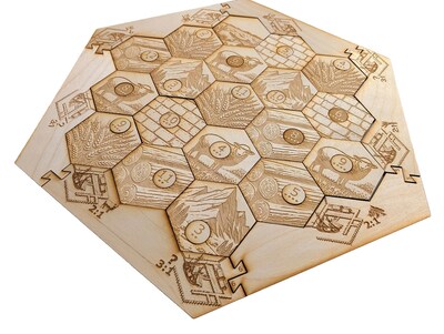 Foto 4 | Tabla De Madera Compatible Con Settlers Of Catan De 4 A 6 Jugadores - Venta Internacional.