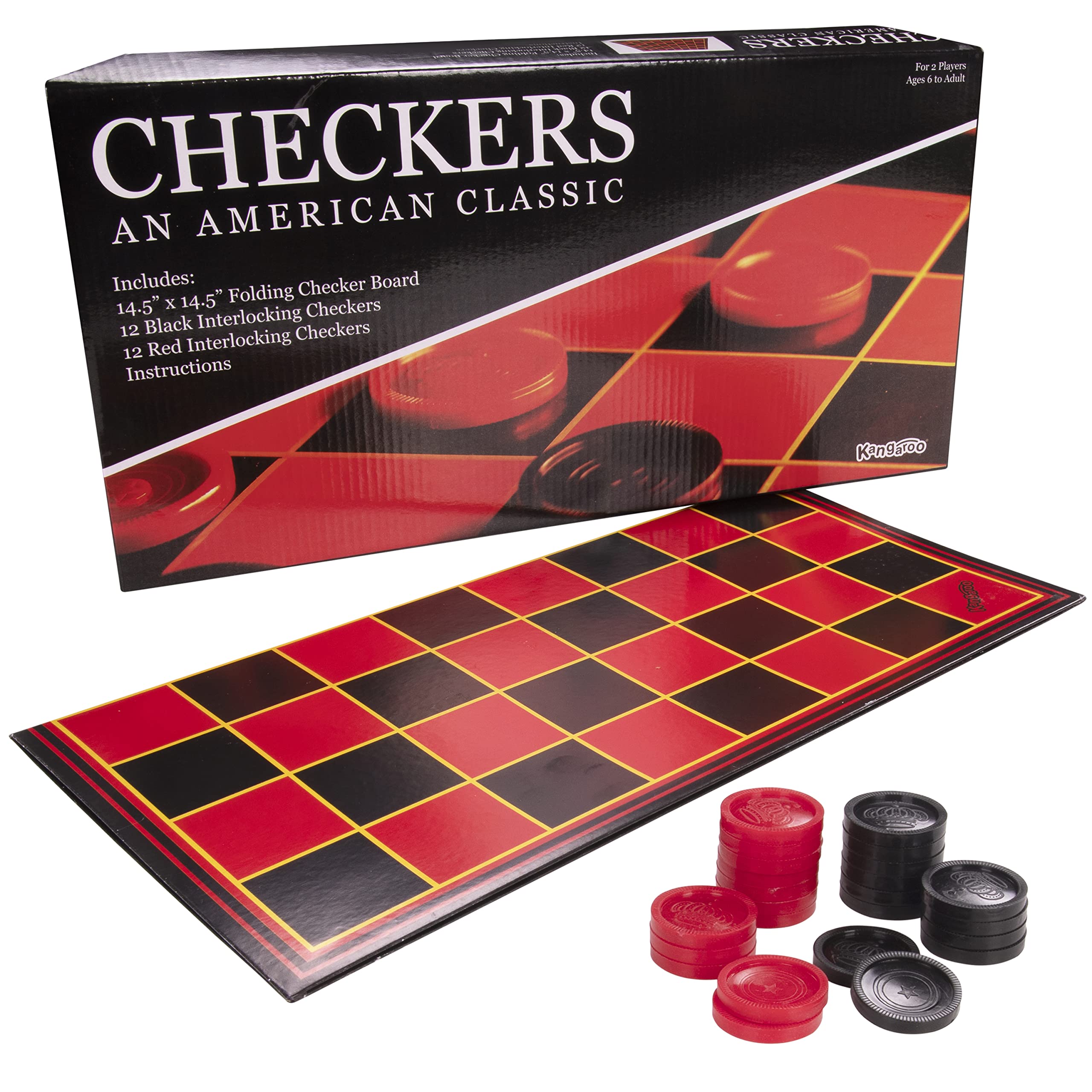 Foto 2 pulgar | Juego De Mesa Kangaroo Checkers Con Tablero Grande De 15 X 15 Pulgadas - Venta Internacional.