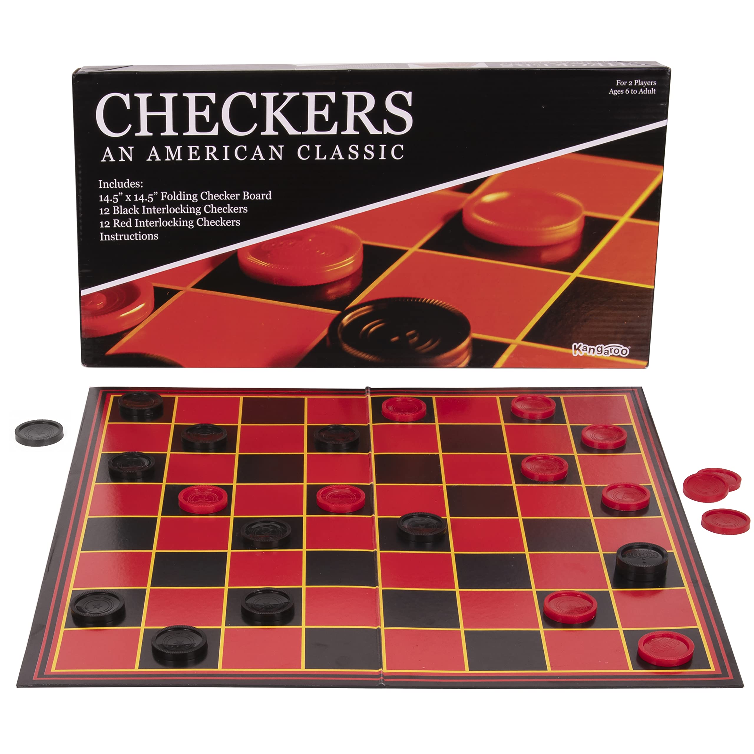 Foto 6 pulgar | Juego De Mesa Kangaroo Checkers Con Tablero Grande De 15 X 15 Pulgadas - Venta Internacional.