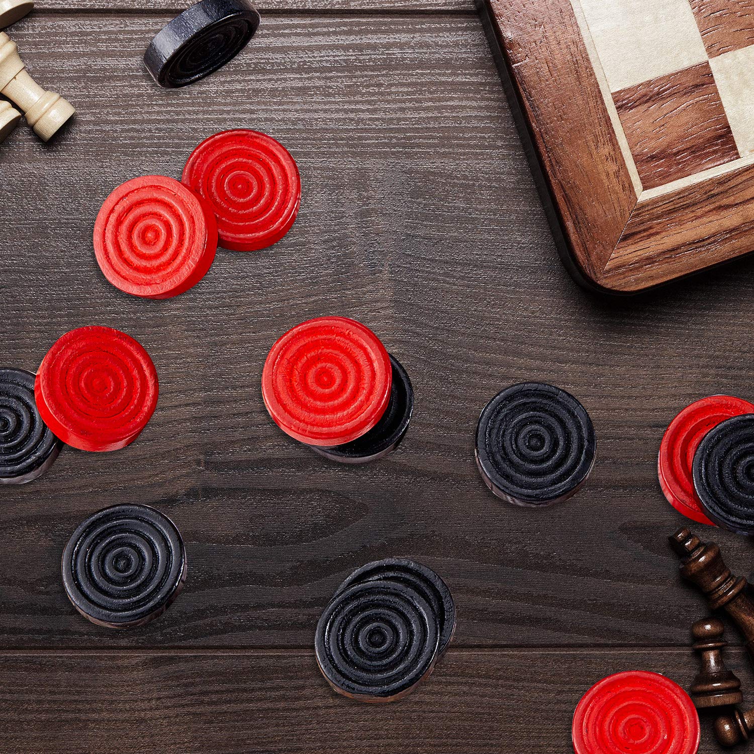 Foto 6 pulgar | Checkers Pieces Sumind Wooden 48 Piezas Con Bolsa De Almacenamiento - Venta Internacional.
