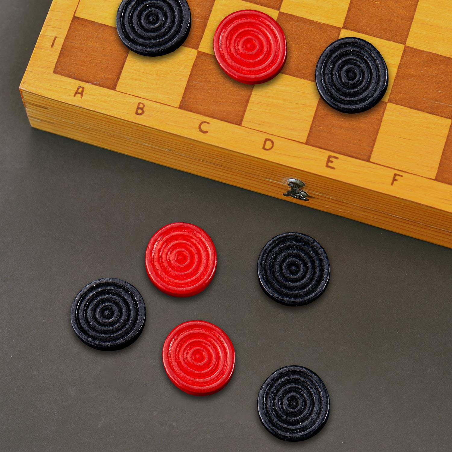 Foto 7 pulgar | Checkers Pieces Sumind Wooden 48 Piezas Con Bolsa De Almacenamiento - Venta Internacional.