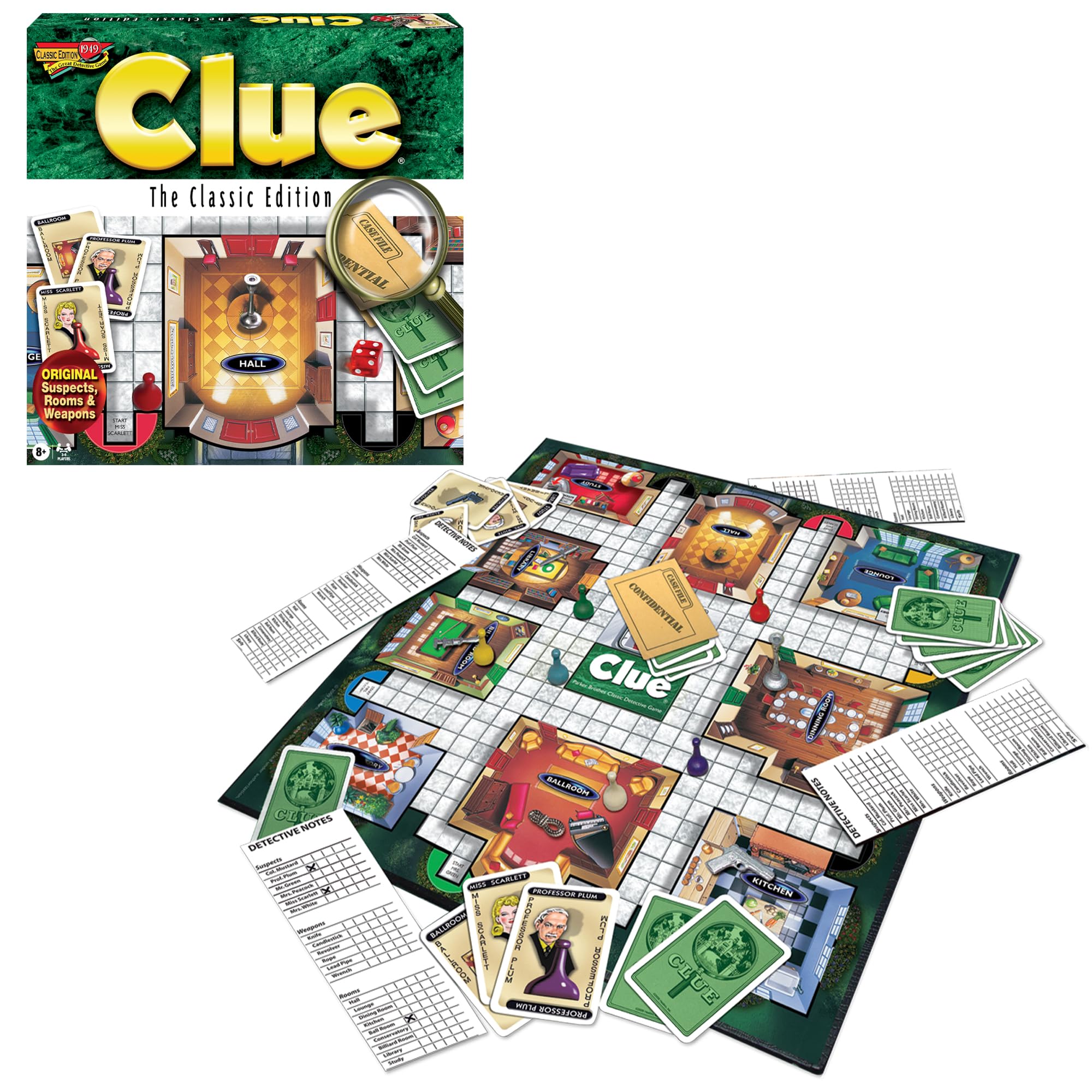 Foto 2 pulgar | Juego De Mesa Winning Moves Games Clue Classic 1949 Artwork - Venta Internacional.