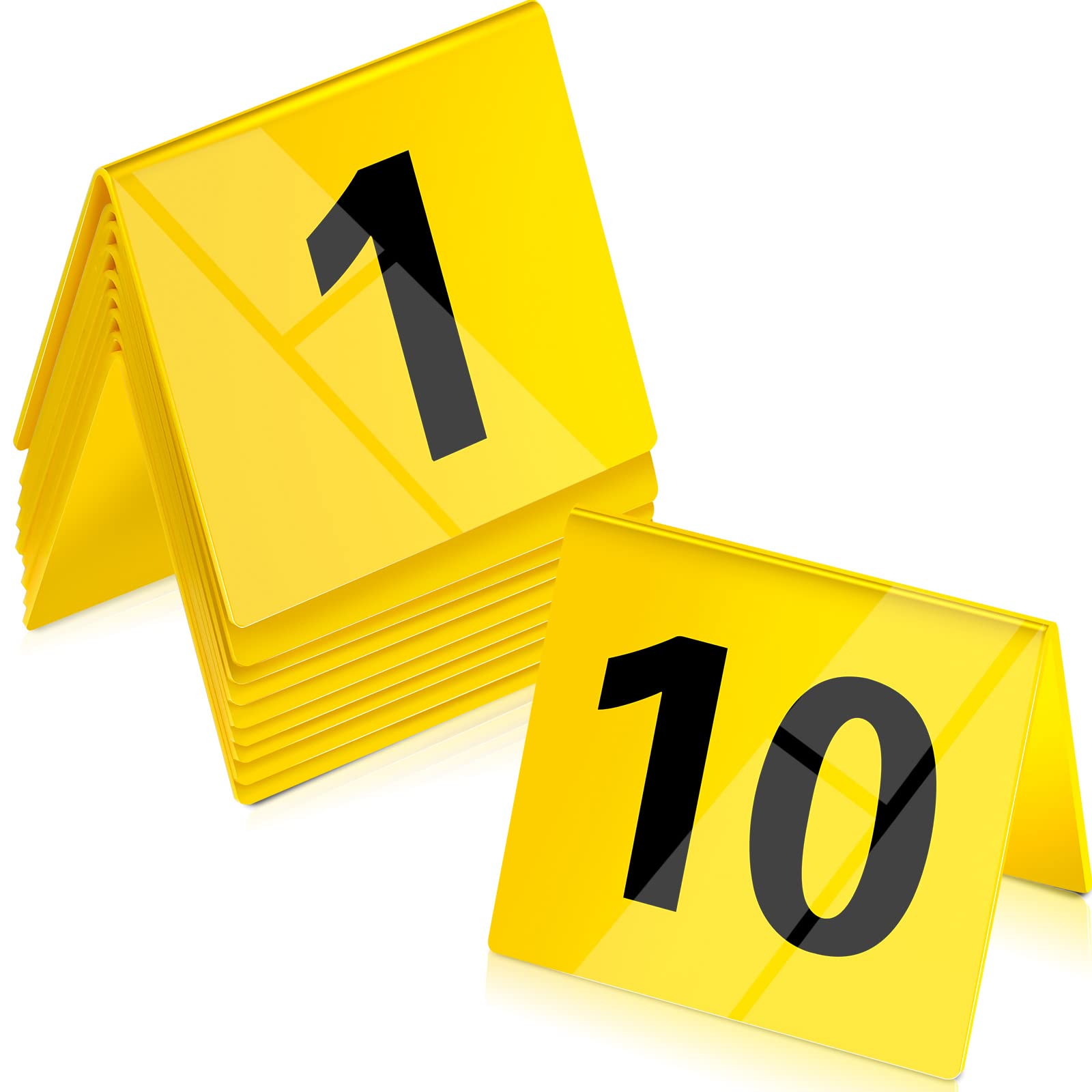 Marcadores De Evidencia Vicenpal Detective Scene, 10 Unidades, Color Amarillo - Venta Internacional.