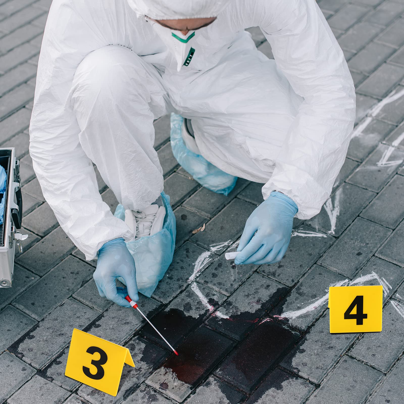 Foto 4 pulgar | Marcadores De Evidencia Vicenpal Detective Scene, 10 Unidades, Color Amarillo - Venta Internacional.