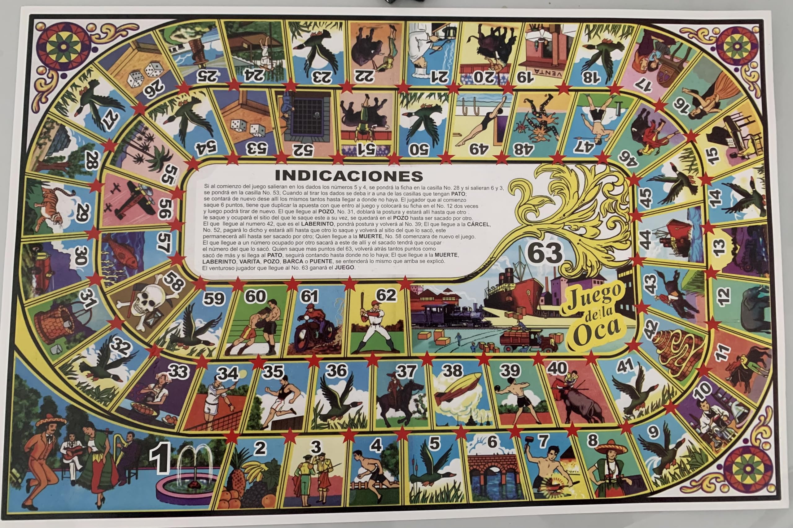 Foto 3 pulgar | Juego De Mesa Generic Goose Game Y Snakes And Ladders - Venta Internacional.