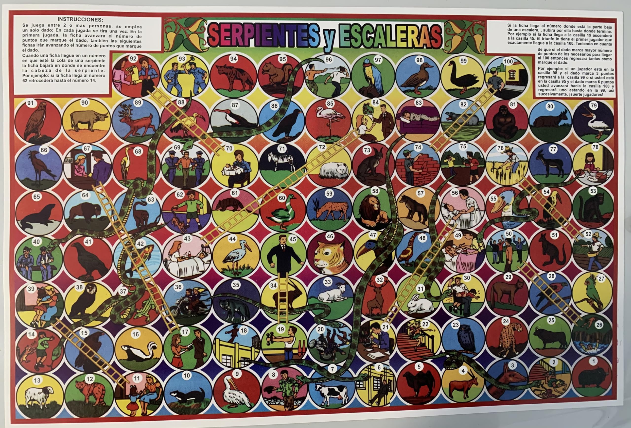 Foto 4 pulgar | Juego De Mesa Generic Goose Game Y Snakes And Ladders - Venta Internacional.