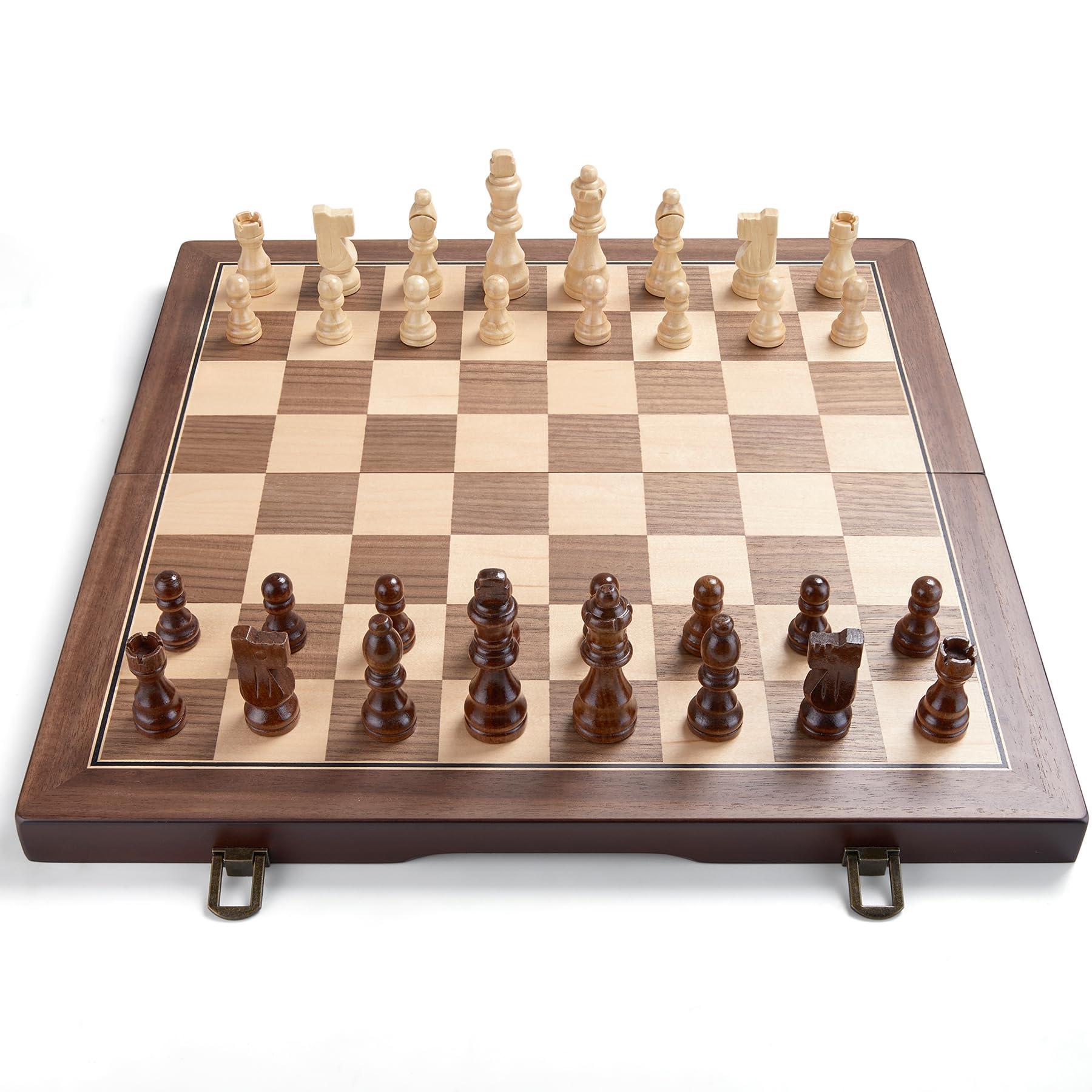 Foto 4 pulgar | Juego De Ajedrez Amerous Magnético De Madera De 15 Pulgadas Para Adultos Y Niños - Venta Internacional.