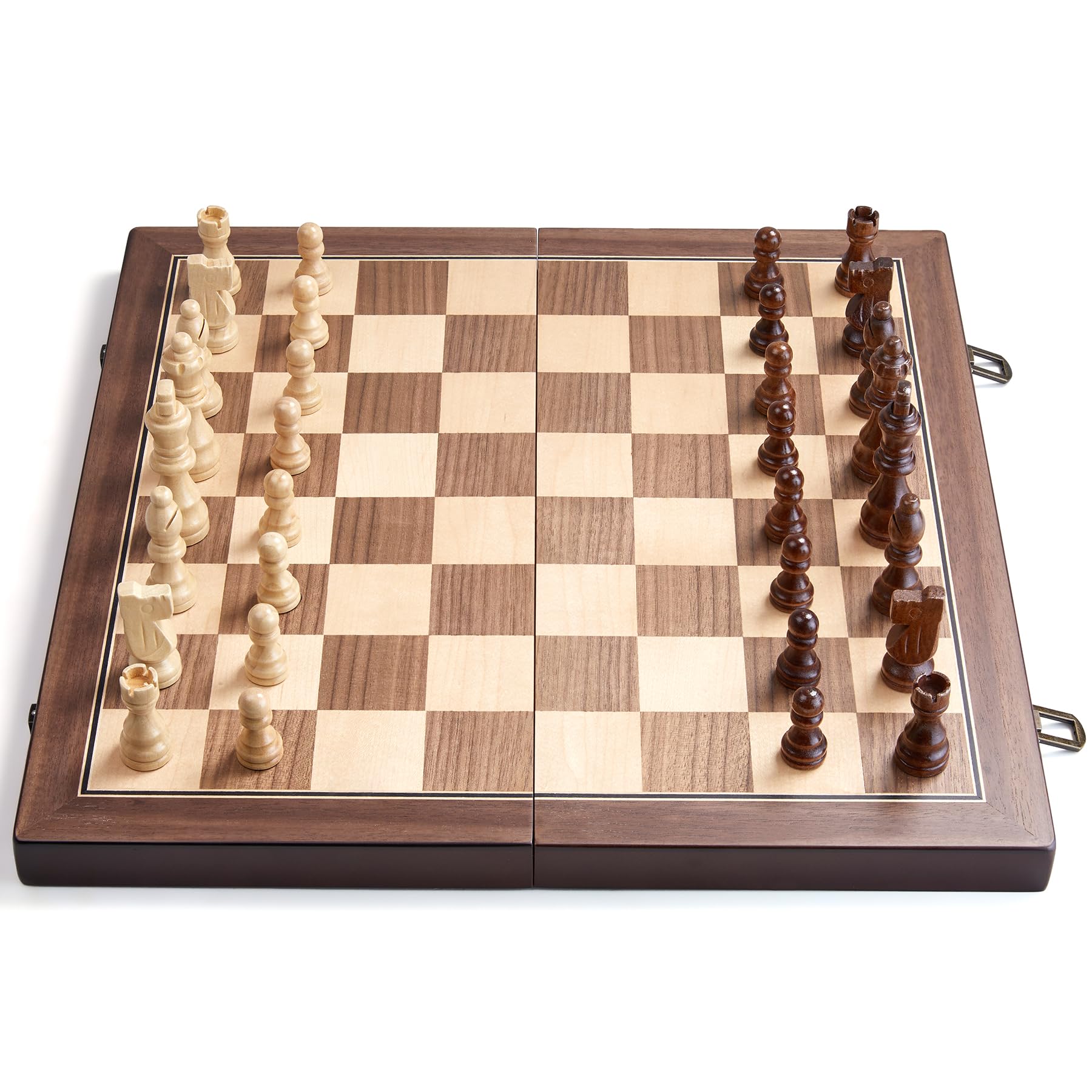 Foto 5 pulgar | Juego De Ajedrez Amerous Magnético De Madera De 15 Pulgadas Para Adultos Y Niños - Venta Internacional.
