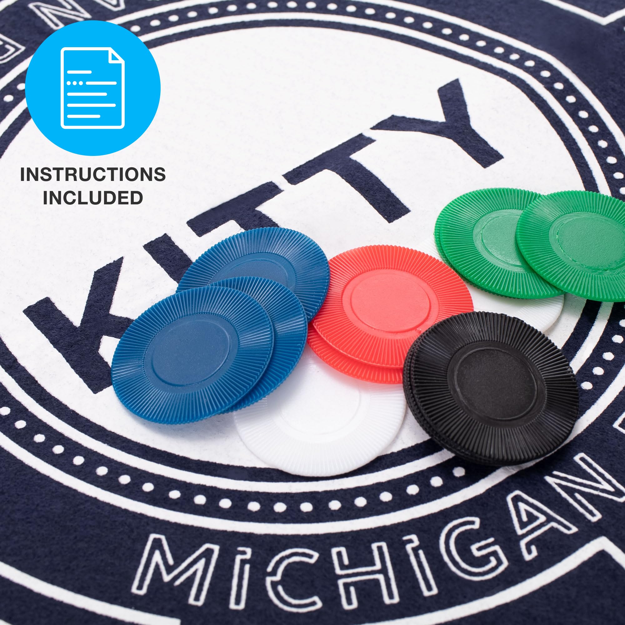 Foto 7 pulgar | Juego De Mesa Brybelly Michigan Rummy Deluxe Con Set De Póquer - Venta Internacional.