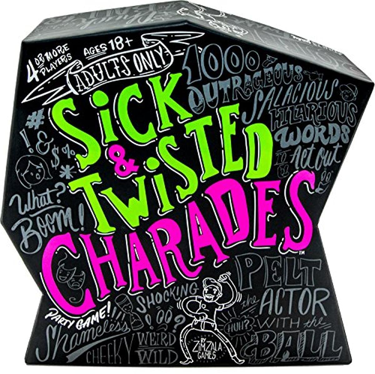 Juego De Fiesta Wonder Forge Sick & Twisted Charades Adults - Venta Internacional.
