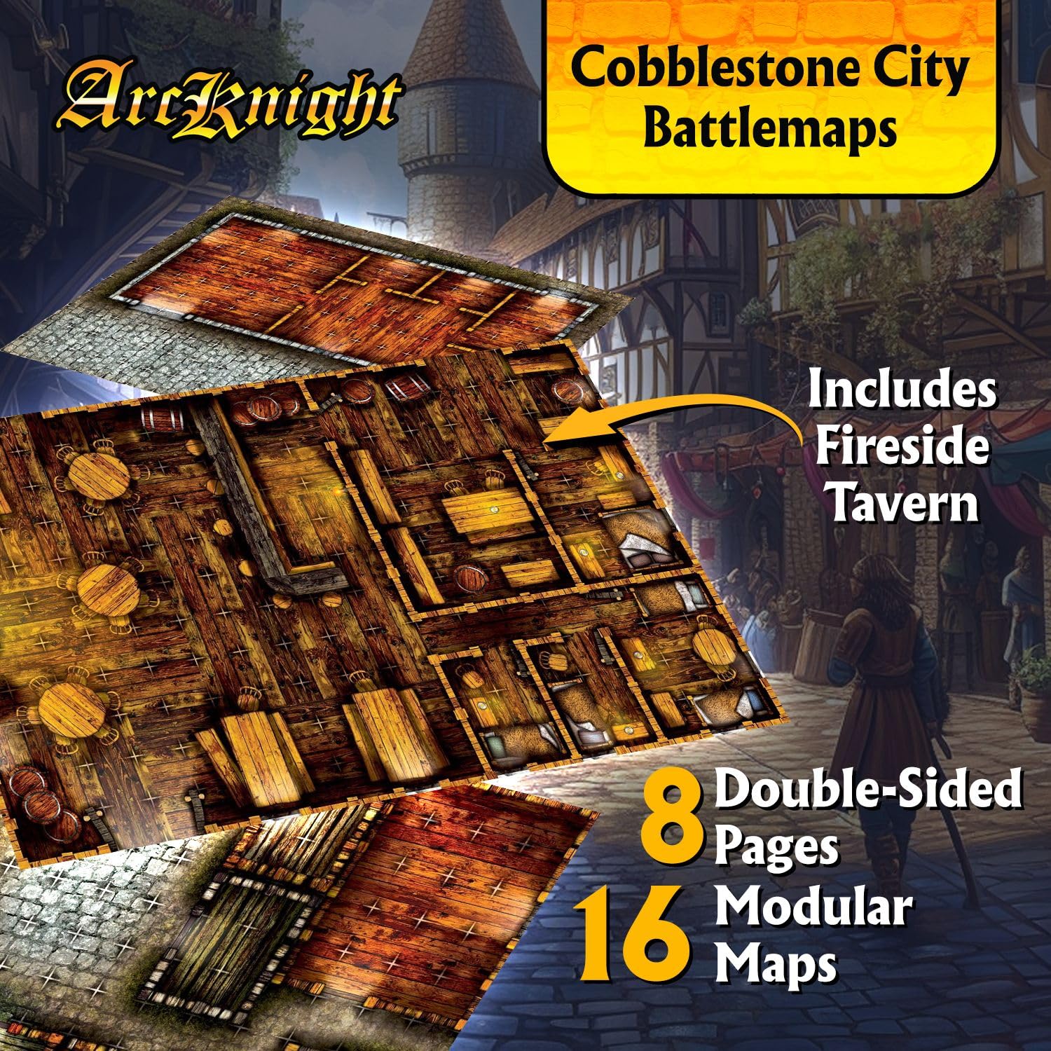 Foto 4 pulgar | Mapas Rpg Modulares Arcknight The Cobblestone City 16 Maps - Venta Internacional.