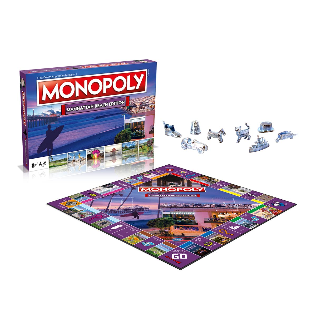 Foto 5 pulgar | Juego De Mesa Monopoly Manhattan Beach Edition Para 2-6 Jugadores - Venta Internacional.