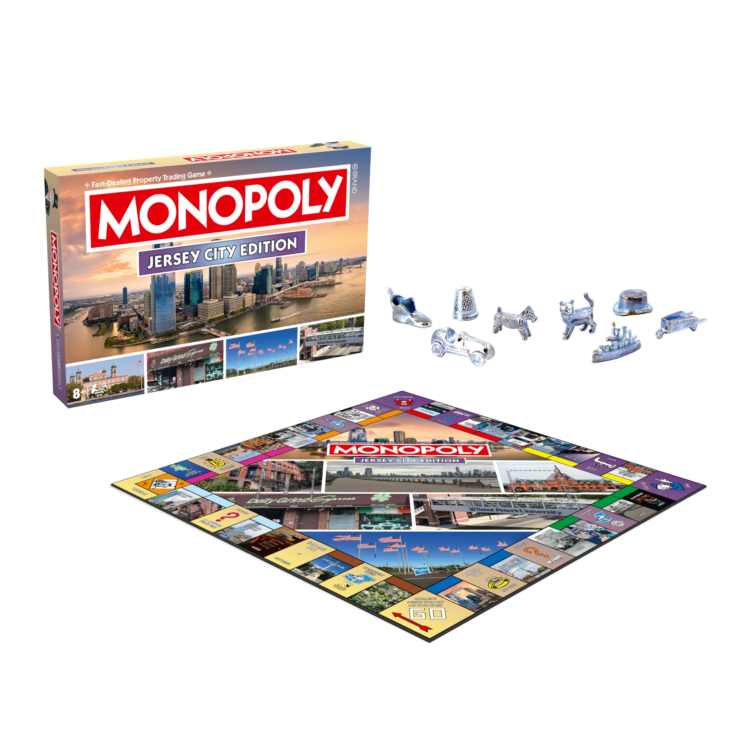 Foto 3 pulgar | Juego De Mesa Monopoly Jersey City Nj Edition Para 2-6 Jugadores - Venta Internacional.