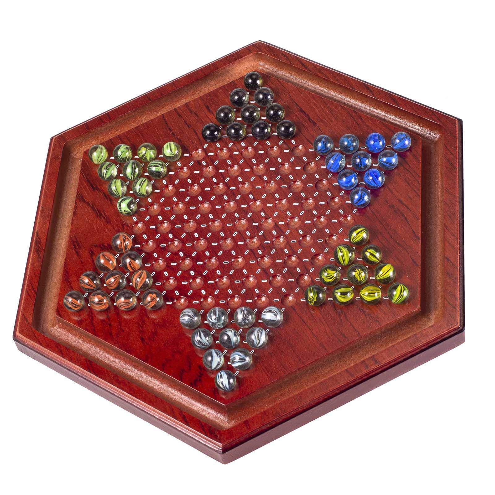 Foto 2 | Juego De Mesa De Damas Chinas Amerous De Madera De 34,5 Cm Con 60 Canicas - Venta Internacional.