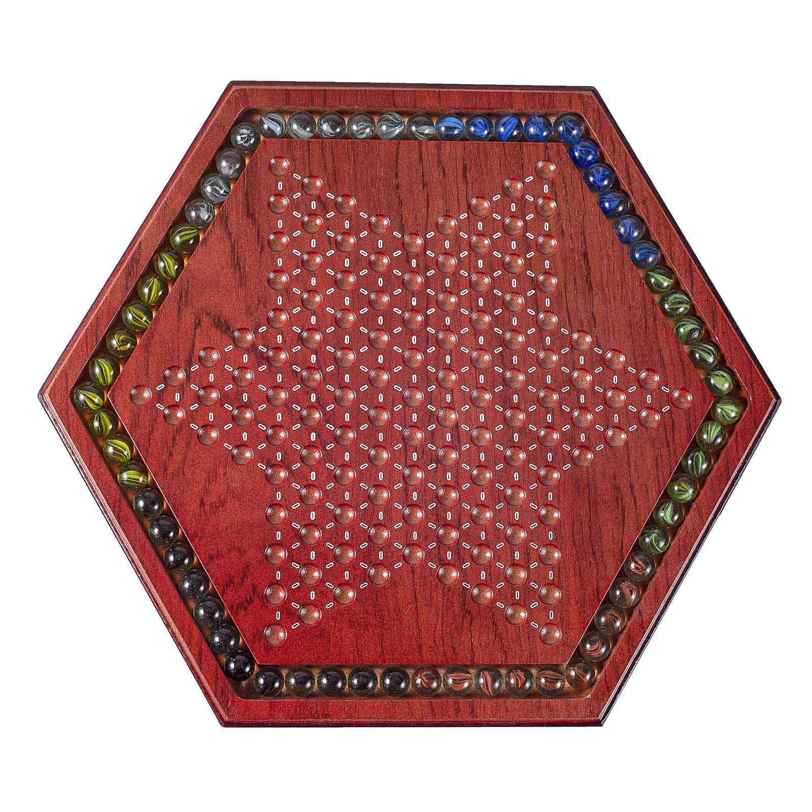 Foto 3 | Juego De Mesa De Damas Chinas Amerous De Madera De 34,5 Cm Con 60 Canicas - Venta Internacional.