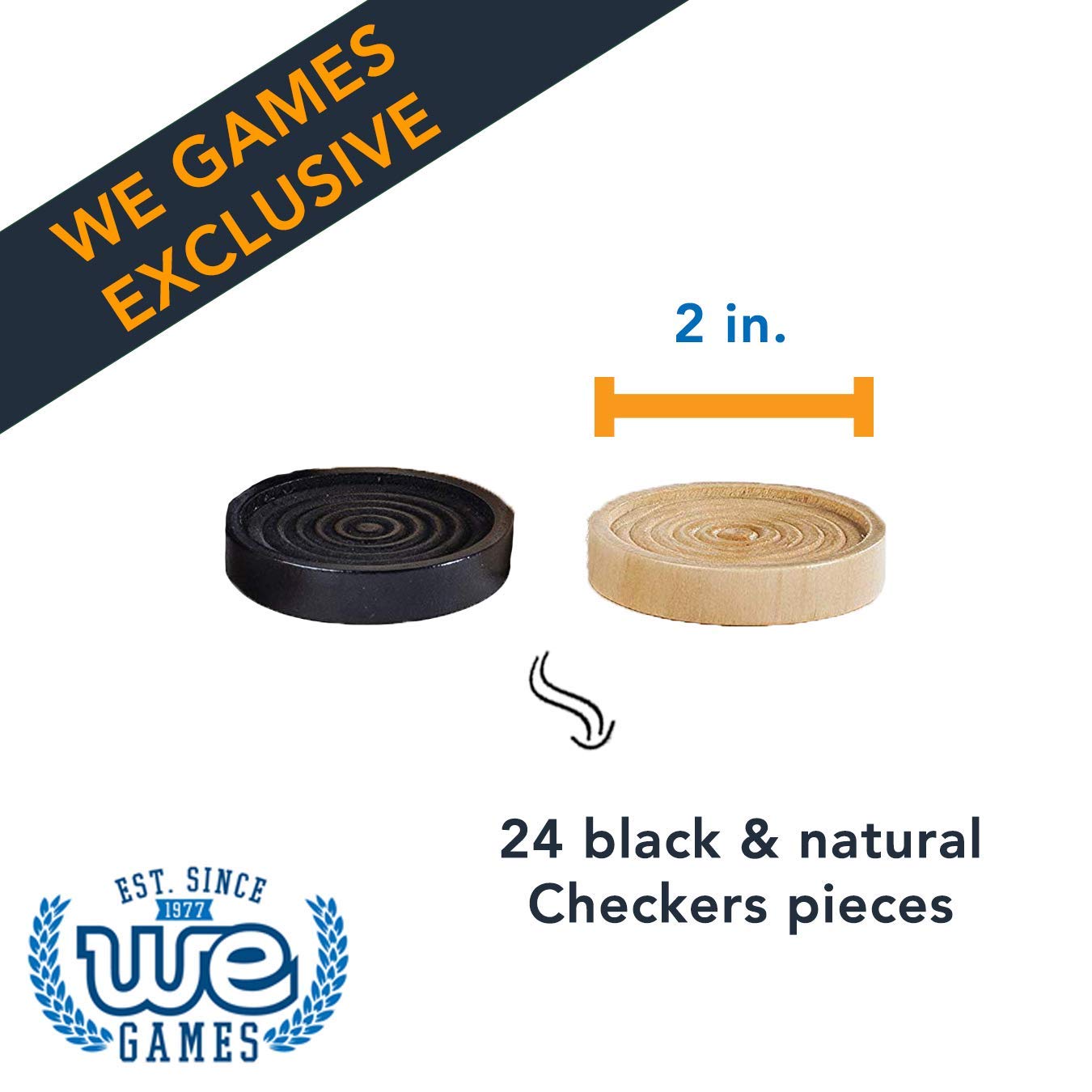 Foto 4 pulgar | Checkers Pieces We Games De Madera De 5 Cm Con Bolsa De Almacenamiento - Venta Internacional.