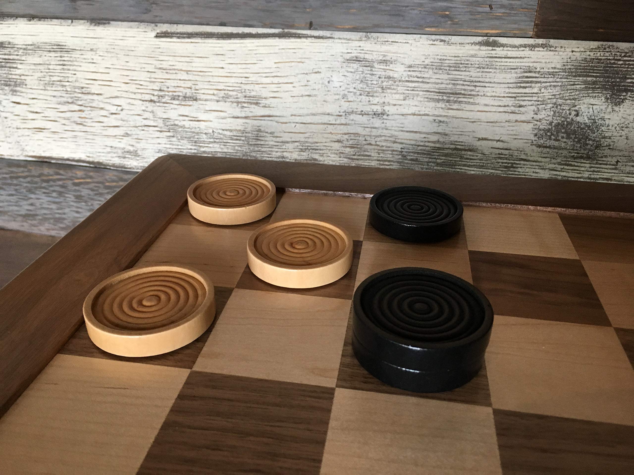 Foto 5 pulgar | Checkers Pieces We Games De Madera De 5 Cm Con Bolsa De Almacenamiento - Venta Internacional.