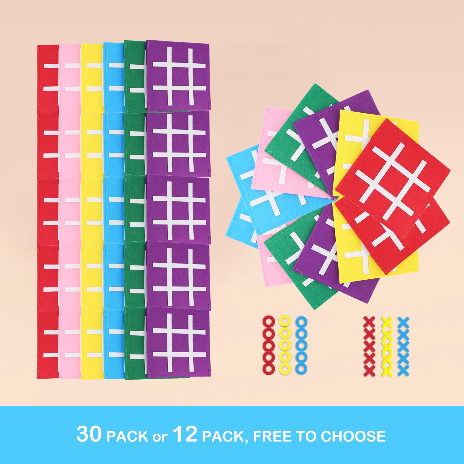 Foto 2 | Juego De Mesa Tic Tac Toe Pjdrllc, Obsequios Para Fiestas Infantiles (paquete De 12) - Venta Internacional.