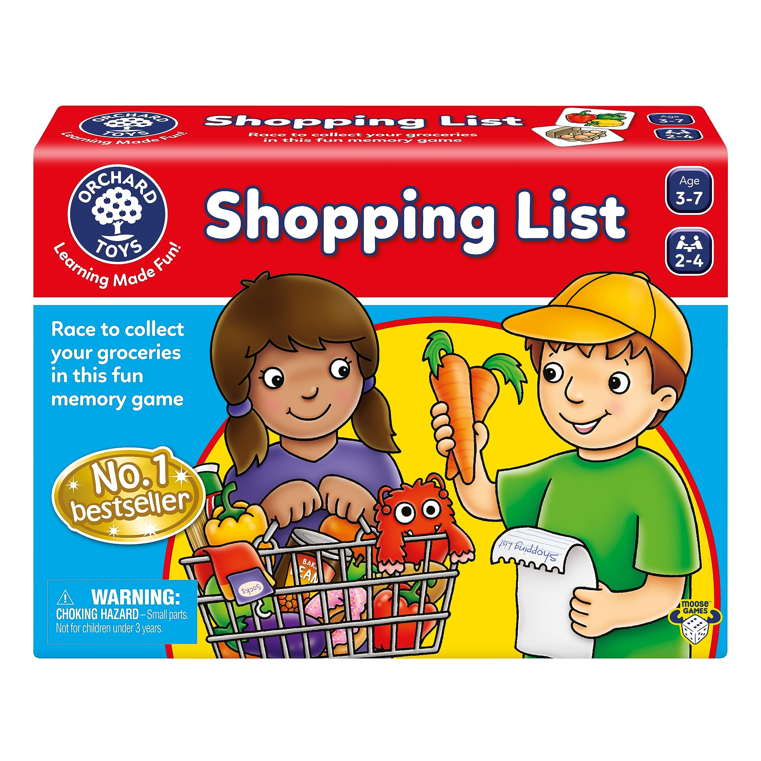 Memory Game Orchard Toys Moose Shopping List De 3 A 7 Años - Venta Internacional.