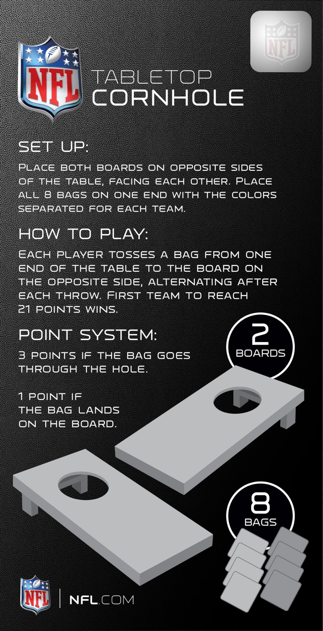 Foto 5 pulgar | Obras Maestras De Mesa Cornhole Nfl Indianapolis Colts - Venta Internacional.