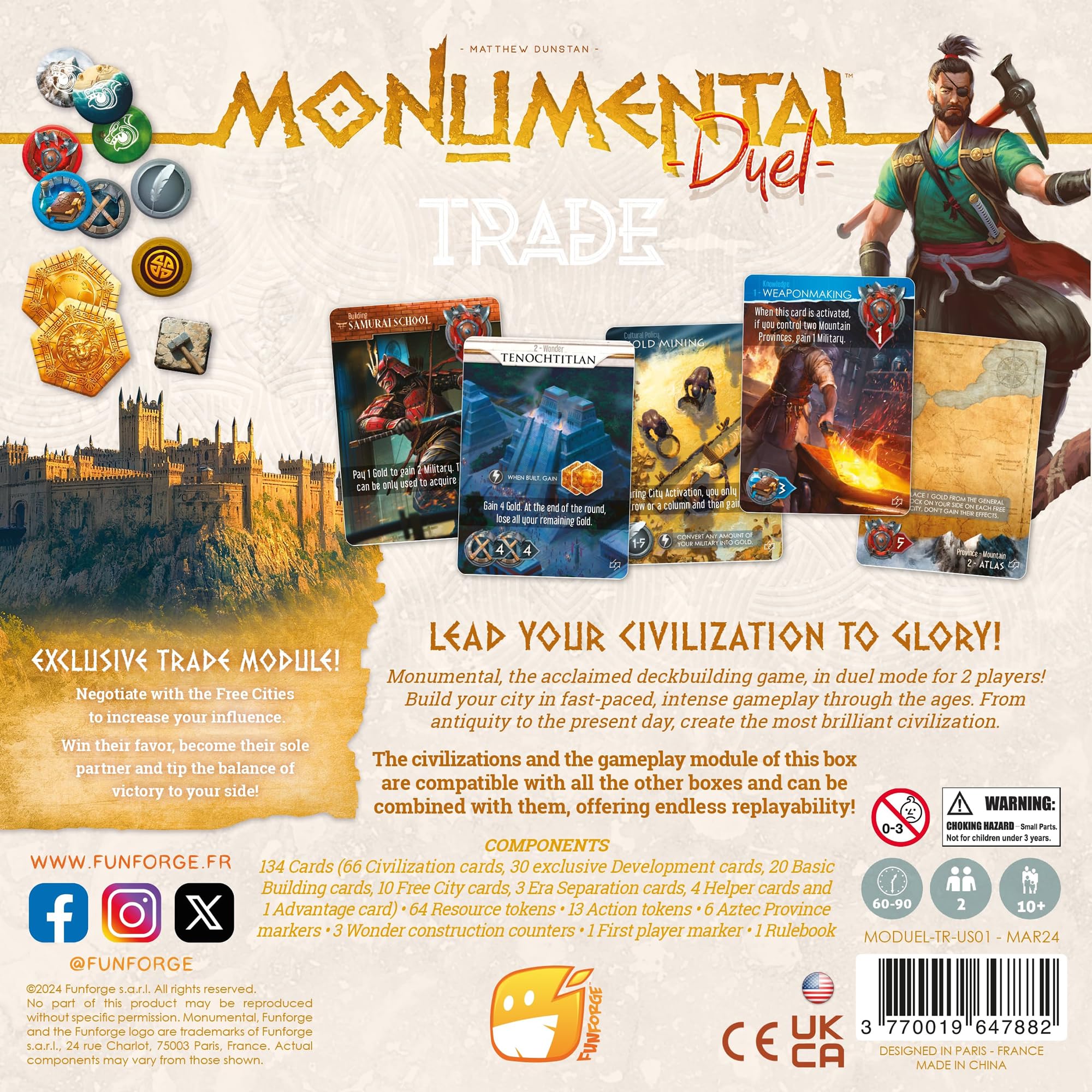 Foto 3 pulgar | Juego De Mesa Funforge Monumental Duel Trade Civilization 10+ - Venta Internacional.