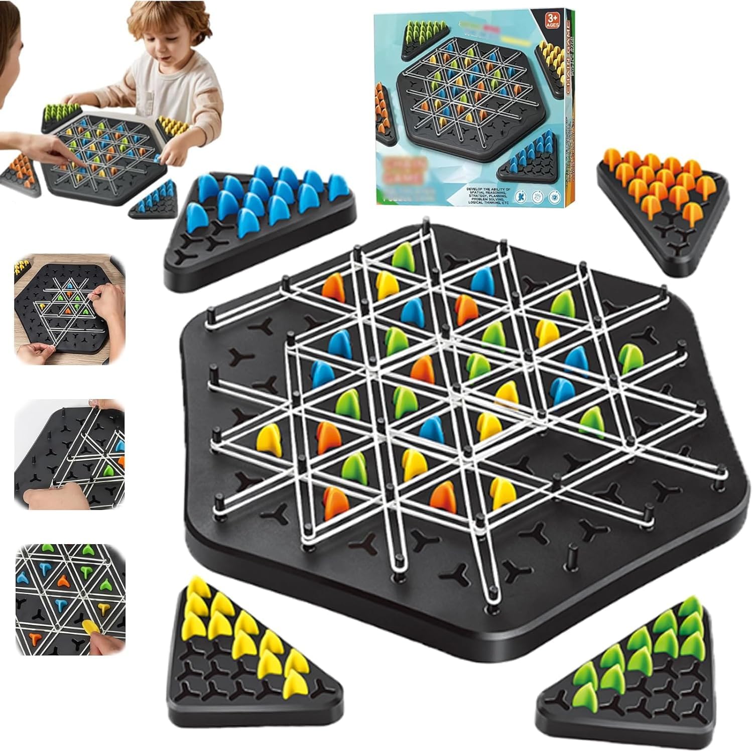Juego De Mesa Chain Triangle Chess Interactive Family De 2 A 4 Jugadores - Venta Internacional.