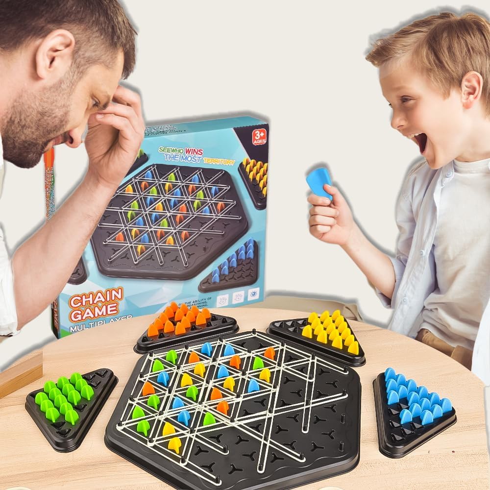 Foto 4 pulgar | Juego De Mesa Chain Triangle Chess Interactive Family De 2 A 4 Jugadores - Venta Internacional.