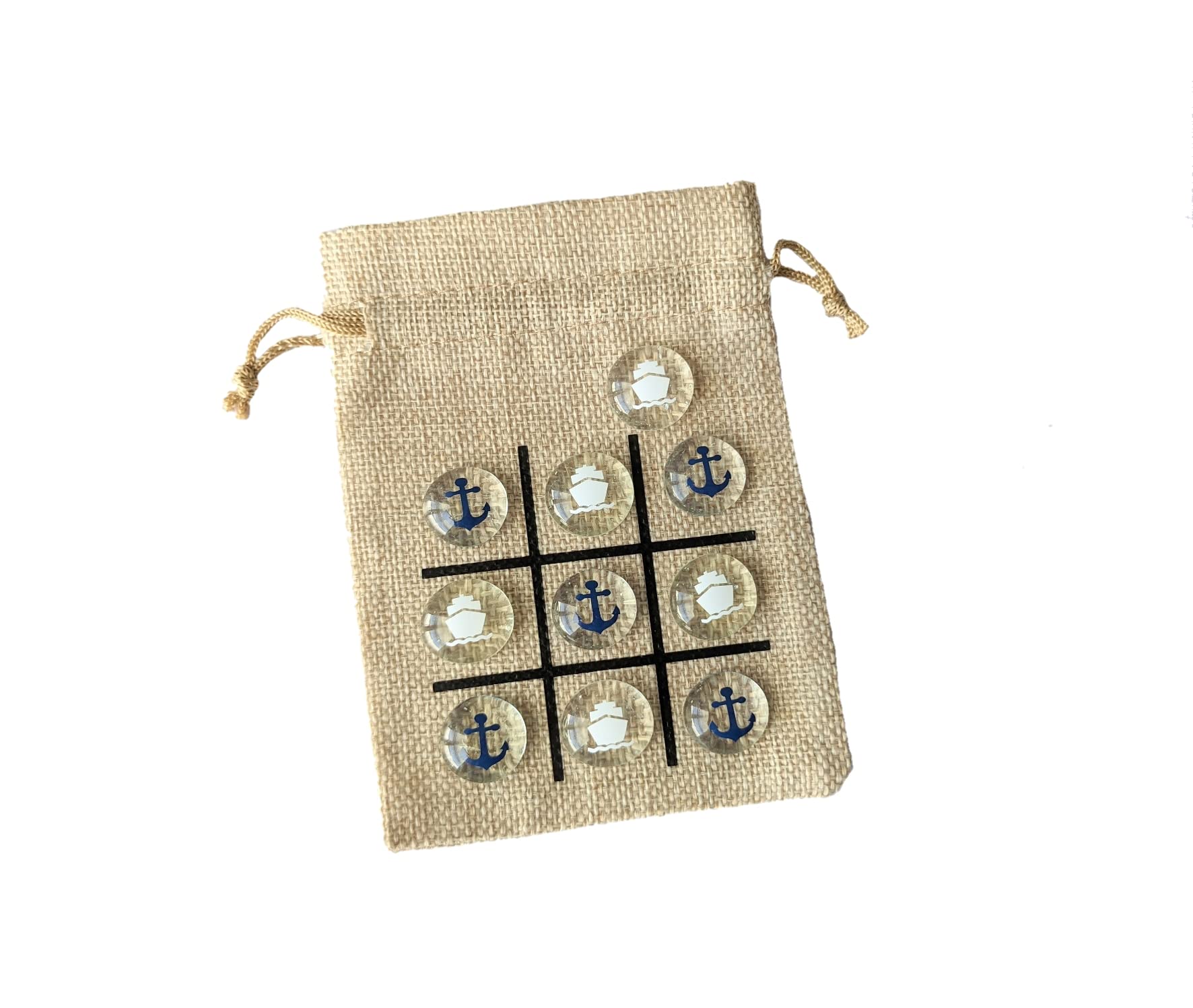 Foto 1 | Extensor De Peces Tic Tac Toe Game De Regalo Con Diseño De Barco Y Ancla - Venta Internacional.