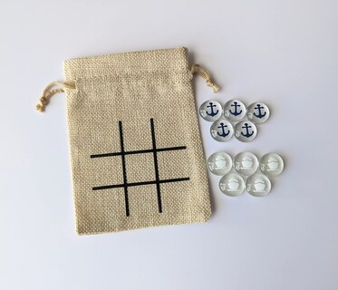 Foto 2 | Extensor De Peces Tic Tac Toe Game De Regalo Con Diseño De Barco Y Ancla - Venta Internacional.