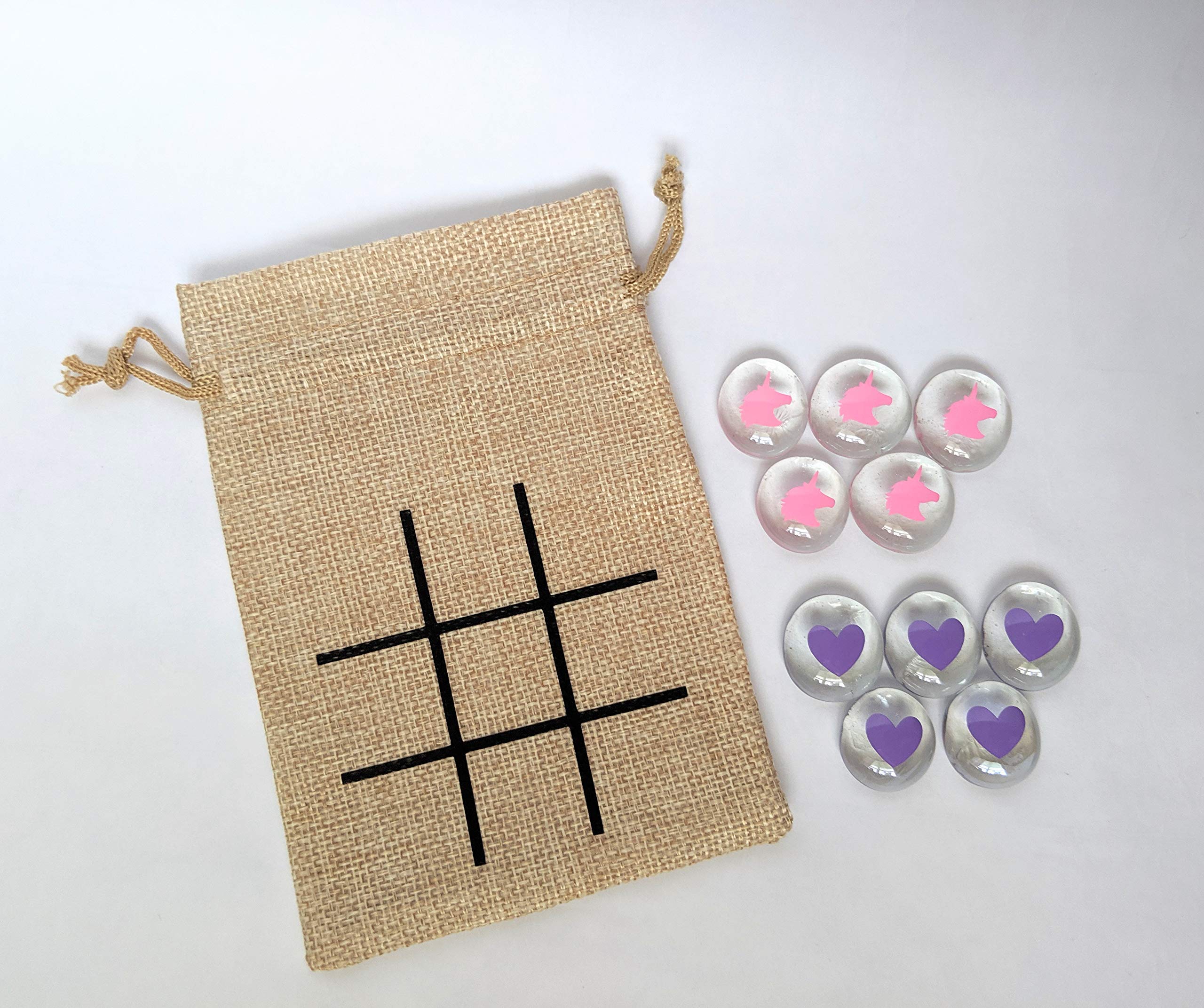 Foto 2 | Set Tic Tac Toe Con Temática De Unicornio Y Corazón Para Fiesta De Cumpleaños - Venta Internacional.