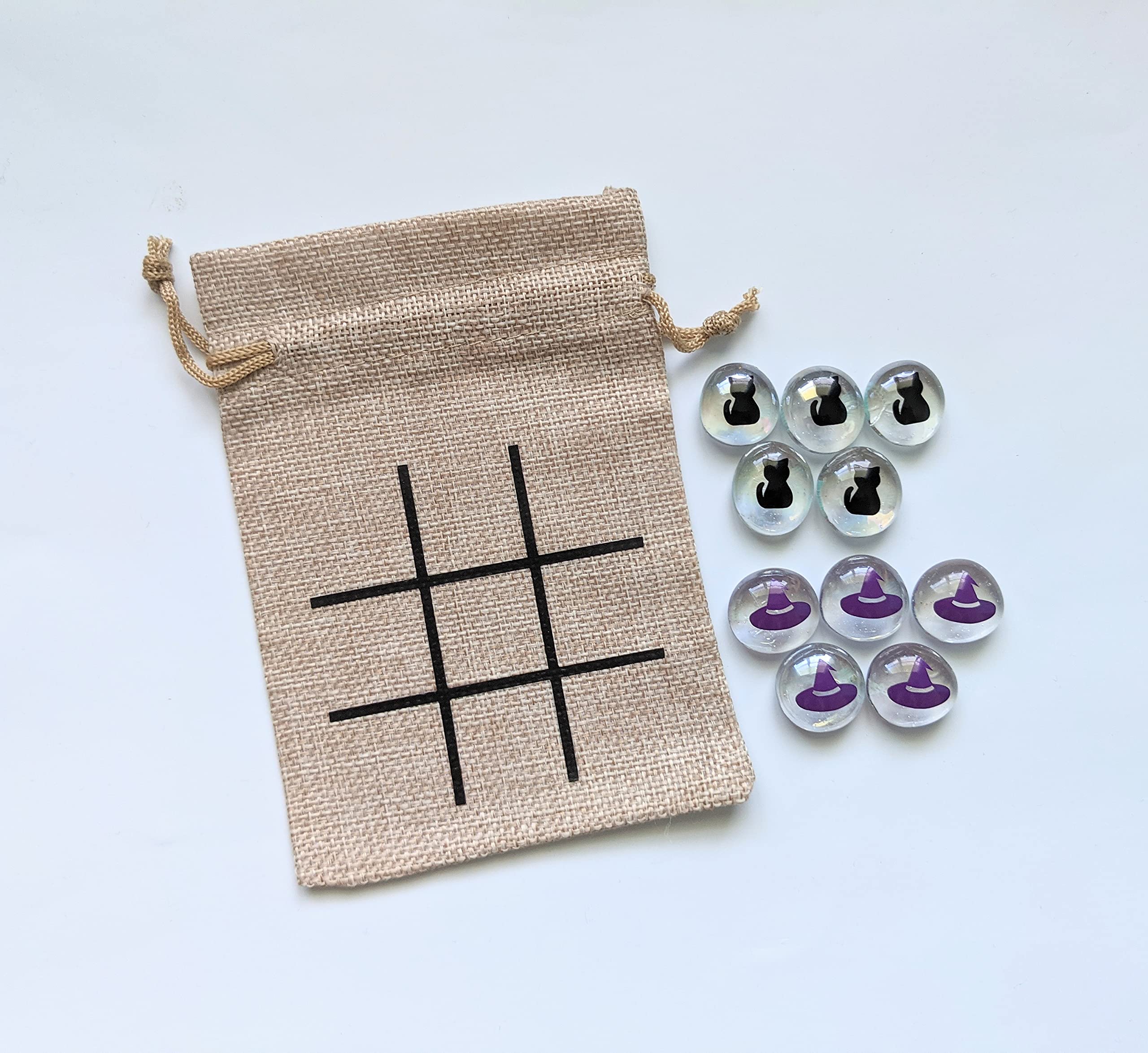 Foto 3 pulgar | Juego Tic Tac Toe, Regalo De Halloween Para Niños, Sombrero De Bruja Y Gato - Venta Internacional.