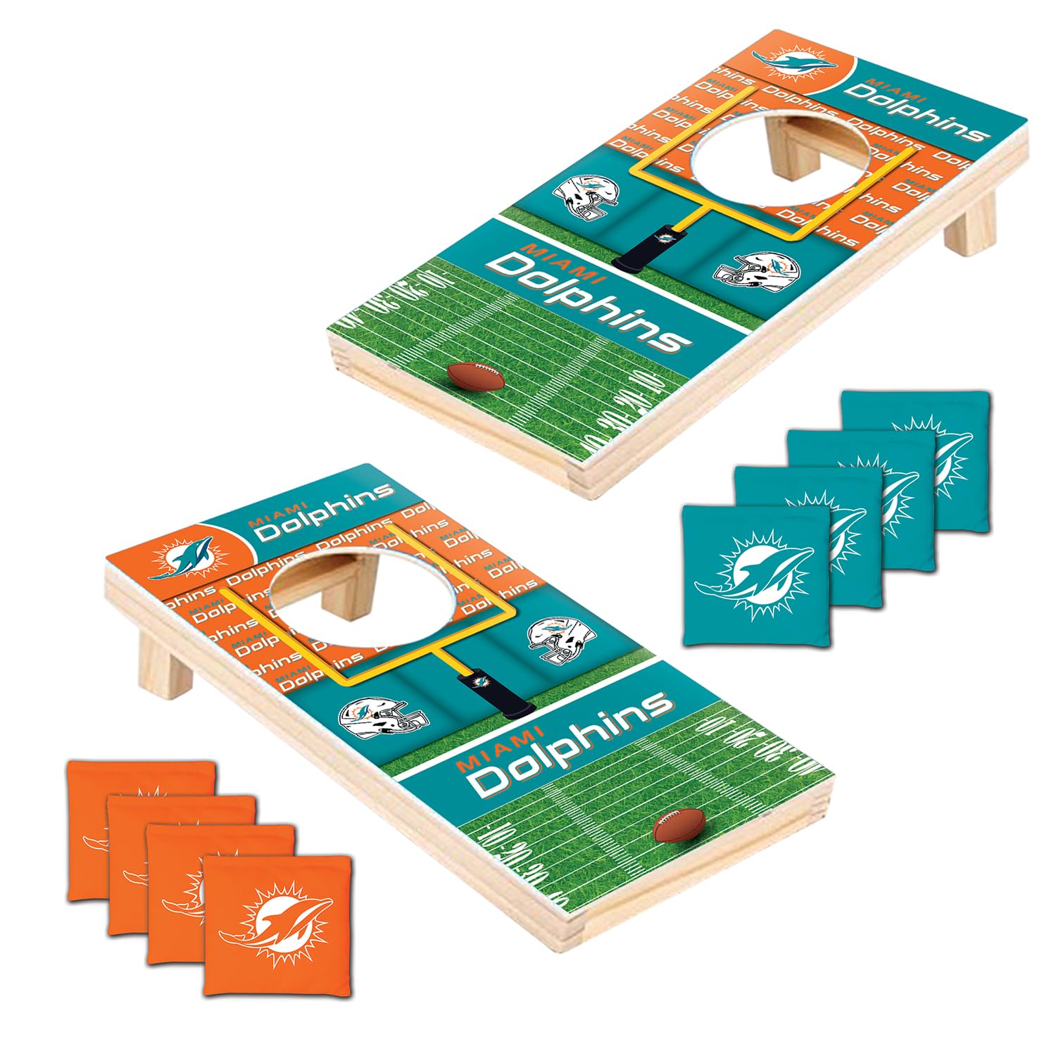 Foto 4 pulgar | Cornhole Masterpieces Nfl Miami Dolphins De Sobremesa Para Adultos - Venta Internacional.