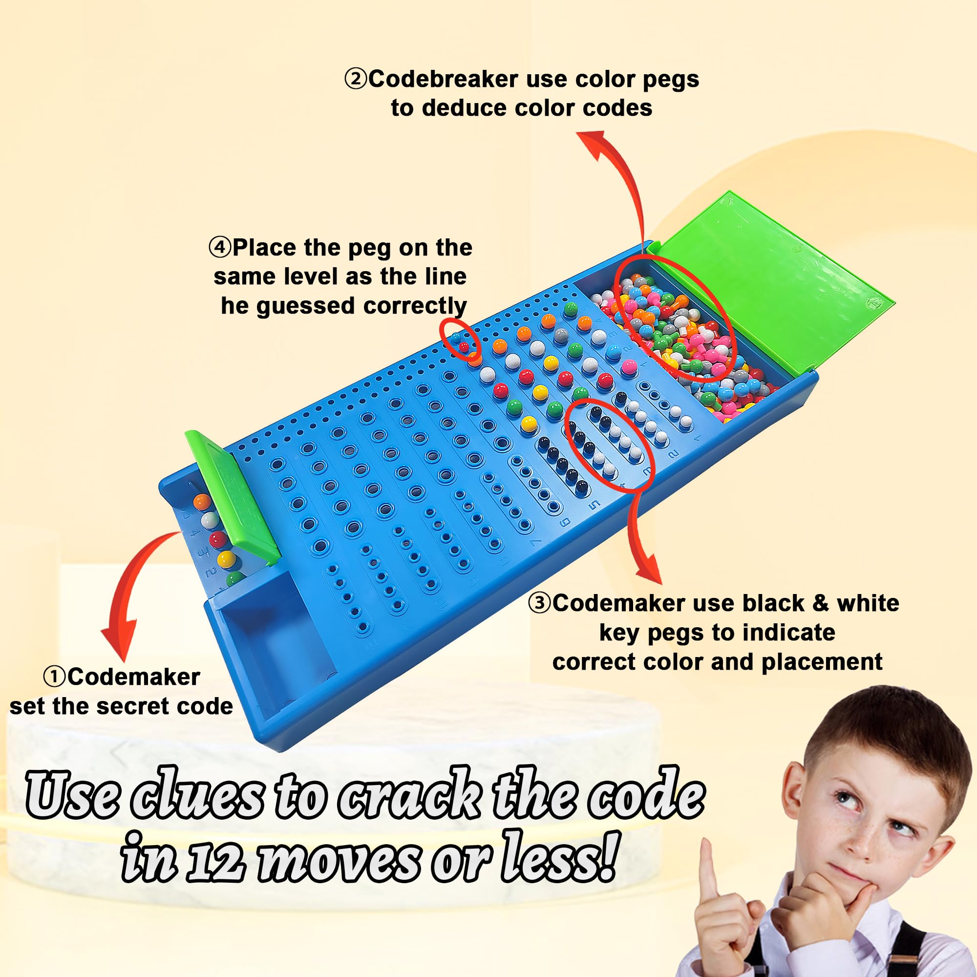 Foto 6 pulgar | Juego De Mesa Kidami Code Breaker Classic Travel Para Niños Y Adultos - Venta Internacional.