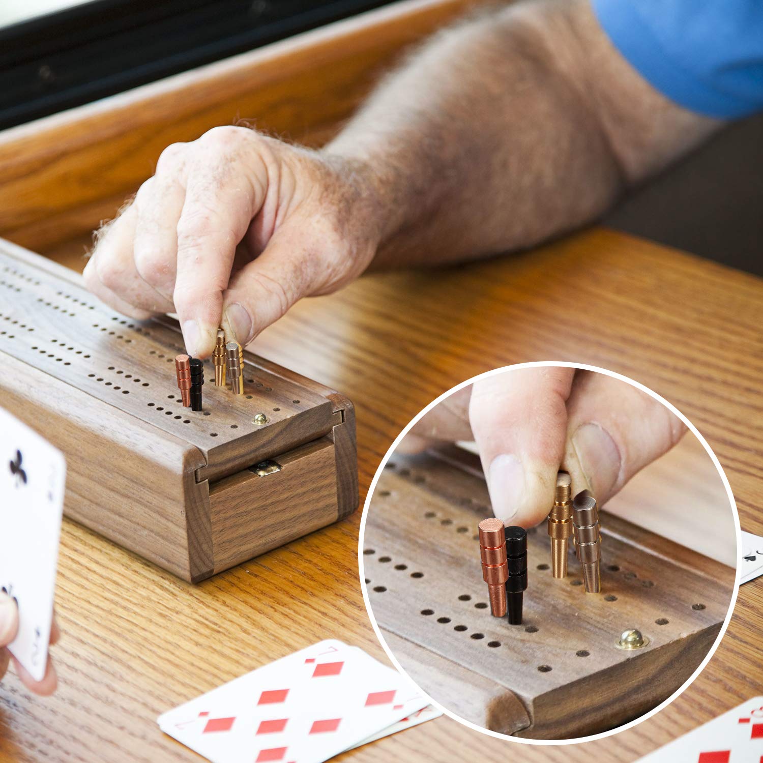 Foto 2 | Cribbage Pegs Mudder 16 Pinzas De Metal Para Juego De Mesa Cribbage - Venta Internacional.