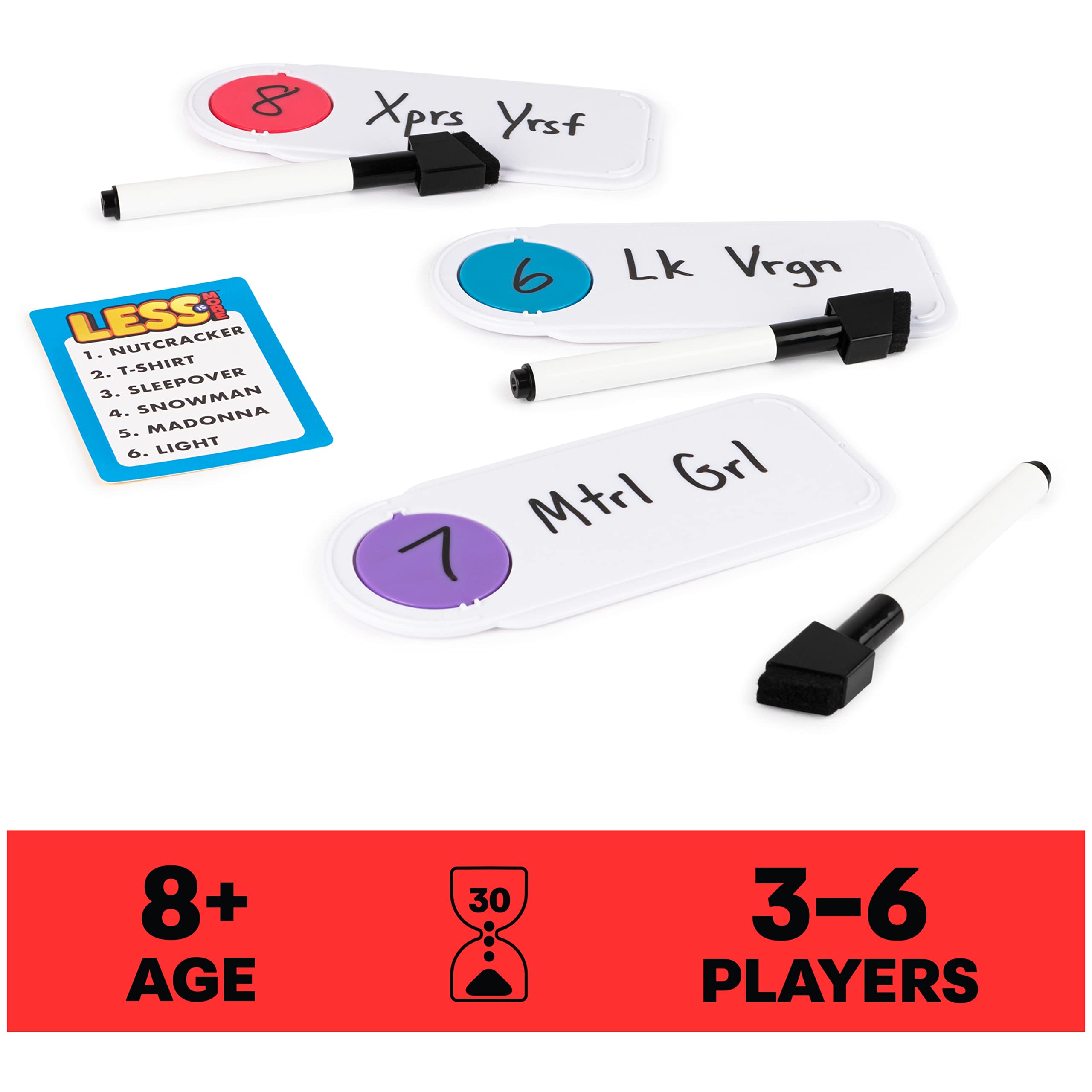 Foto 5 | Juego De Mesa Para Fiestas Spin Master Less Is More Con Rotuladores Borrables - Venta Internacional.